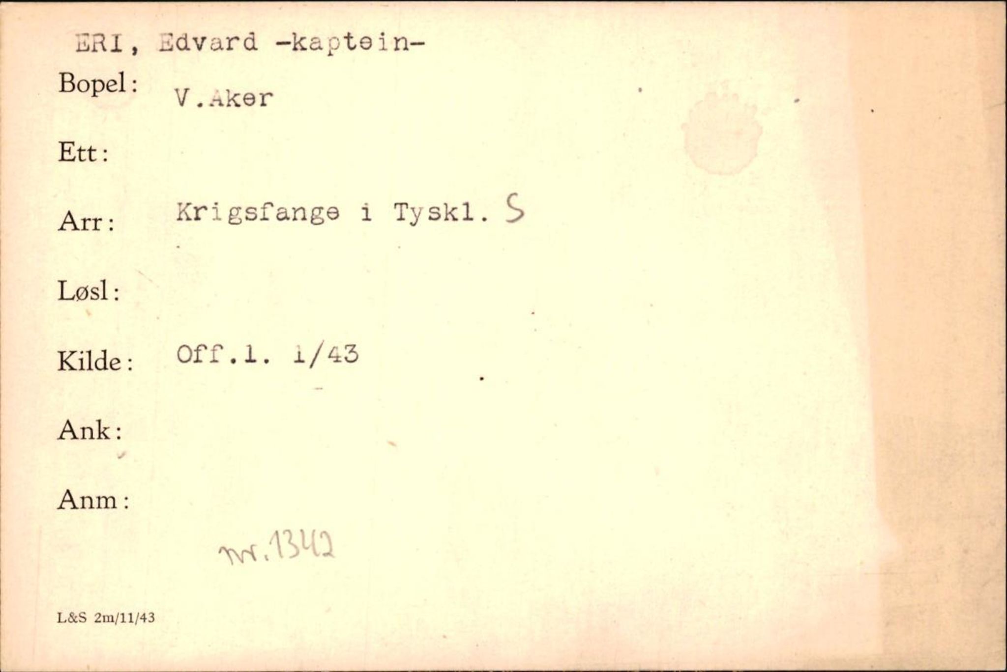 Forsvaret, Forsvarets krigshistoriske avdeling, AV/RA-RAFA-2017/Y/Yf/L0200: II-C-11-2102  -  Norske krigsfanger i Tyskland, 1940-1945, p. 240