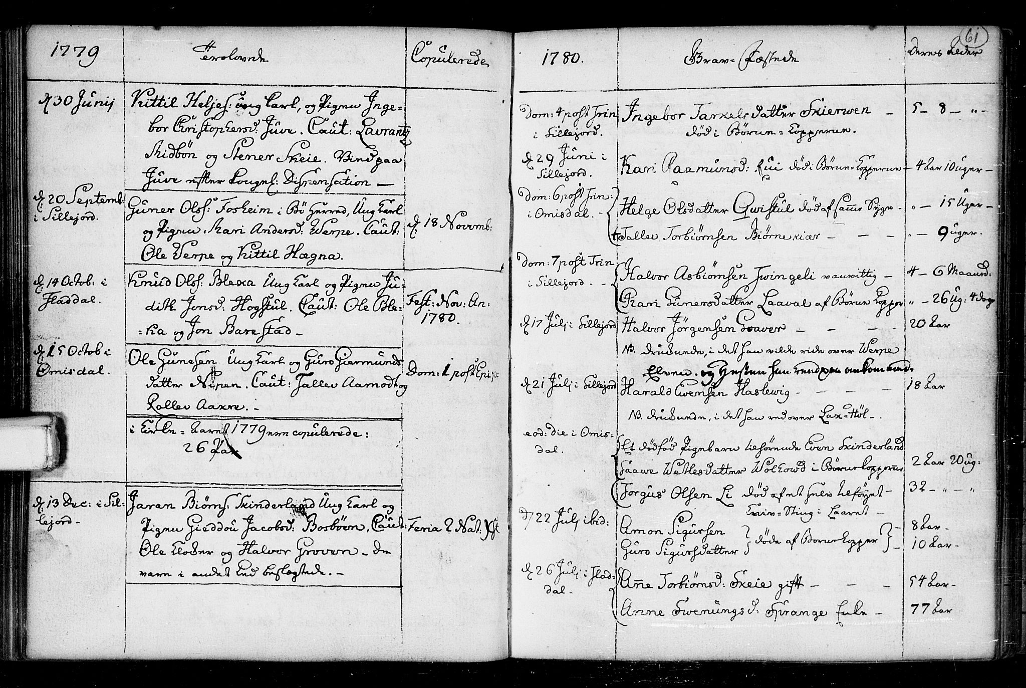 Seljord kirkebøker, AV/SAKO-A-20/F/Fa/L0008: Parish register (official) no. I 8, 1755-1814, p. 61