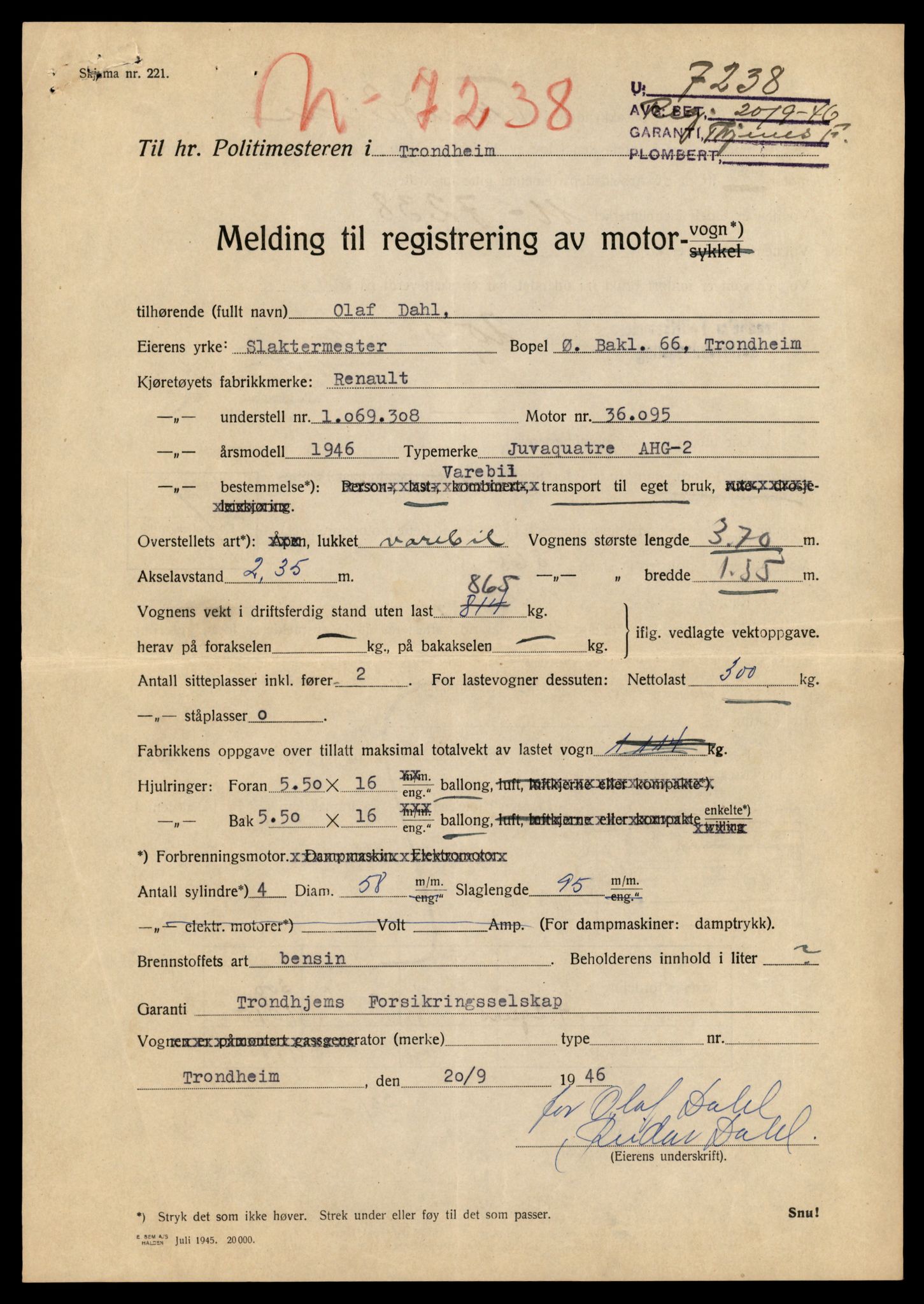 Møre og Romsdal vegkontor - Ålesund trafikkstasjon, AV/SAT-A-4099/F/Fe/L0035: Registreringskort for kjøretøy T 12653 - T 12829, 1927-1998, p. 464