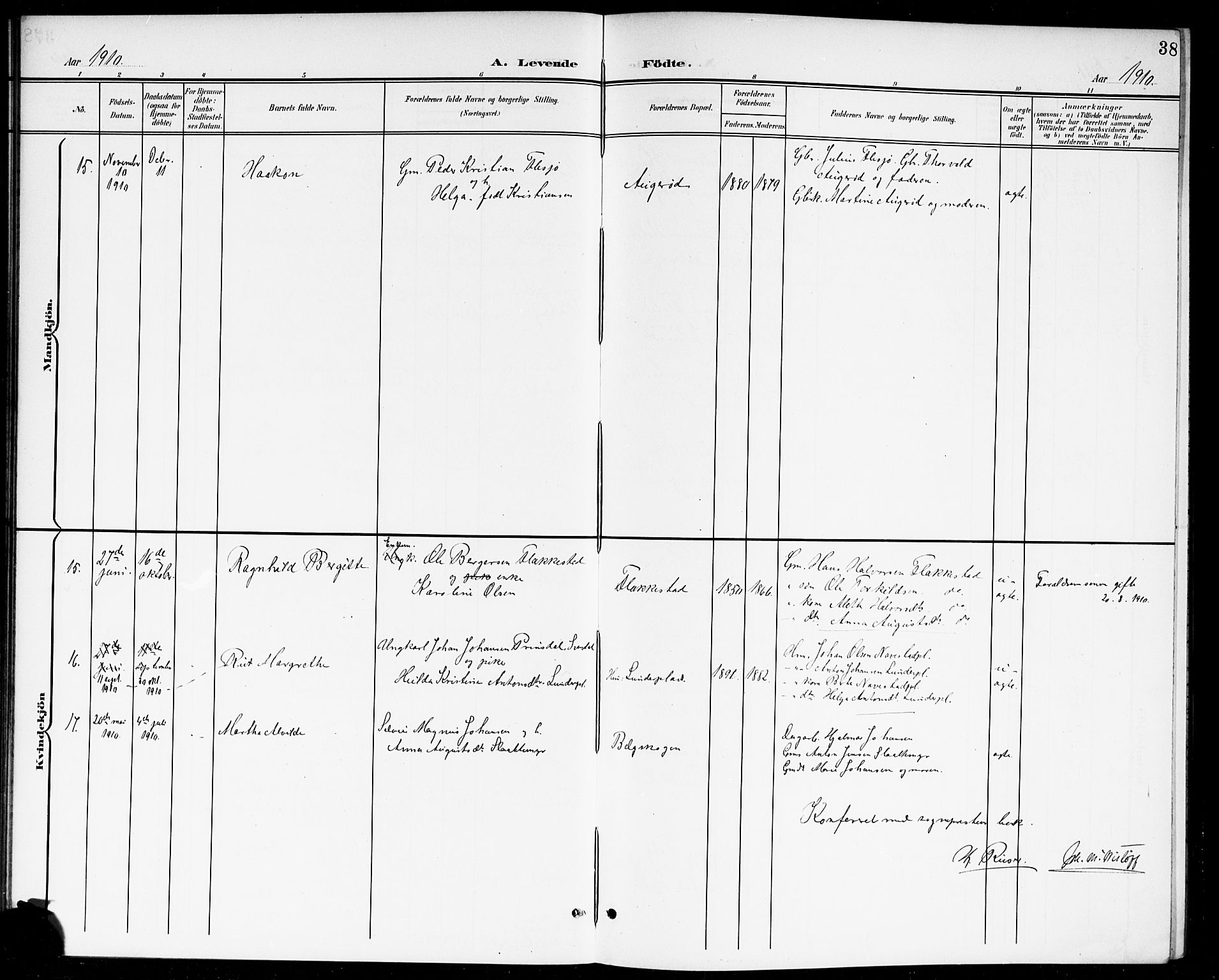 Våler prestekontor Kirkebøker, AV/SAO-A-11083/G/Ga/L0004: Parish register (copy) no. I 4, 1901-1914, p. 38