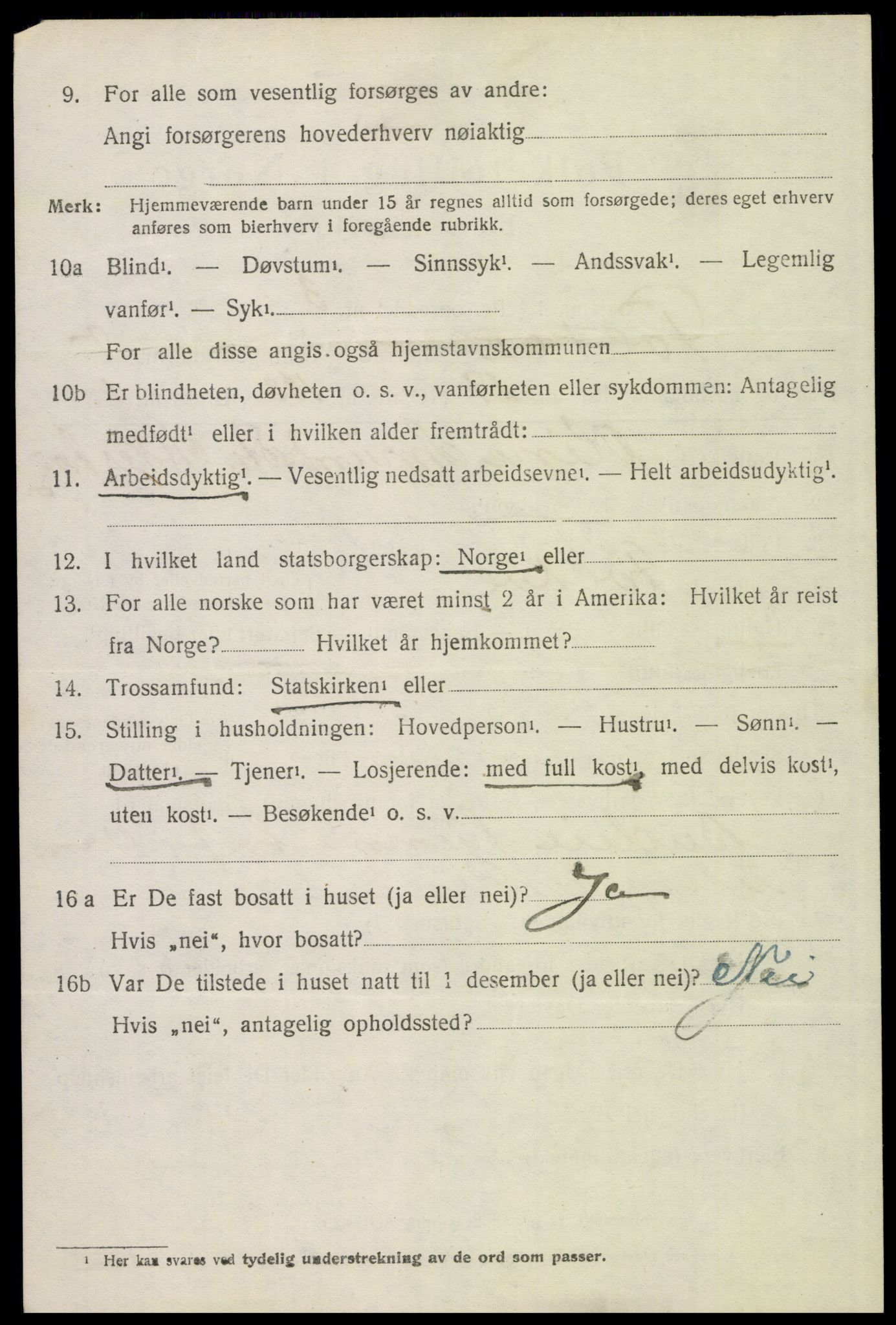 SAH, 1920 census for Folldal, 1920, p. 4574