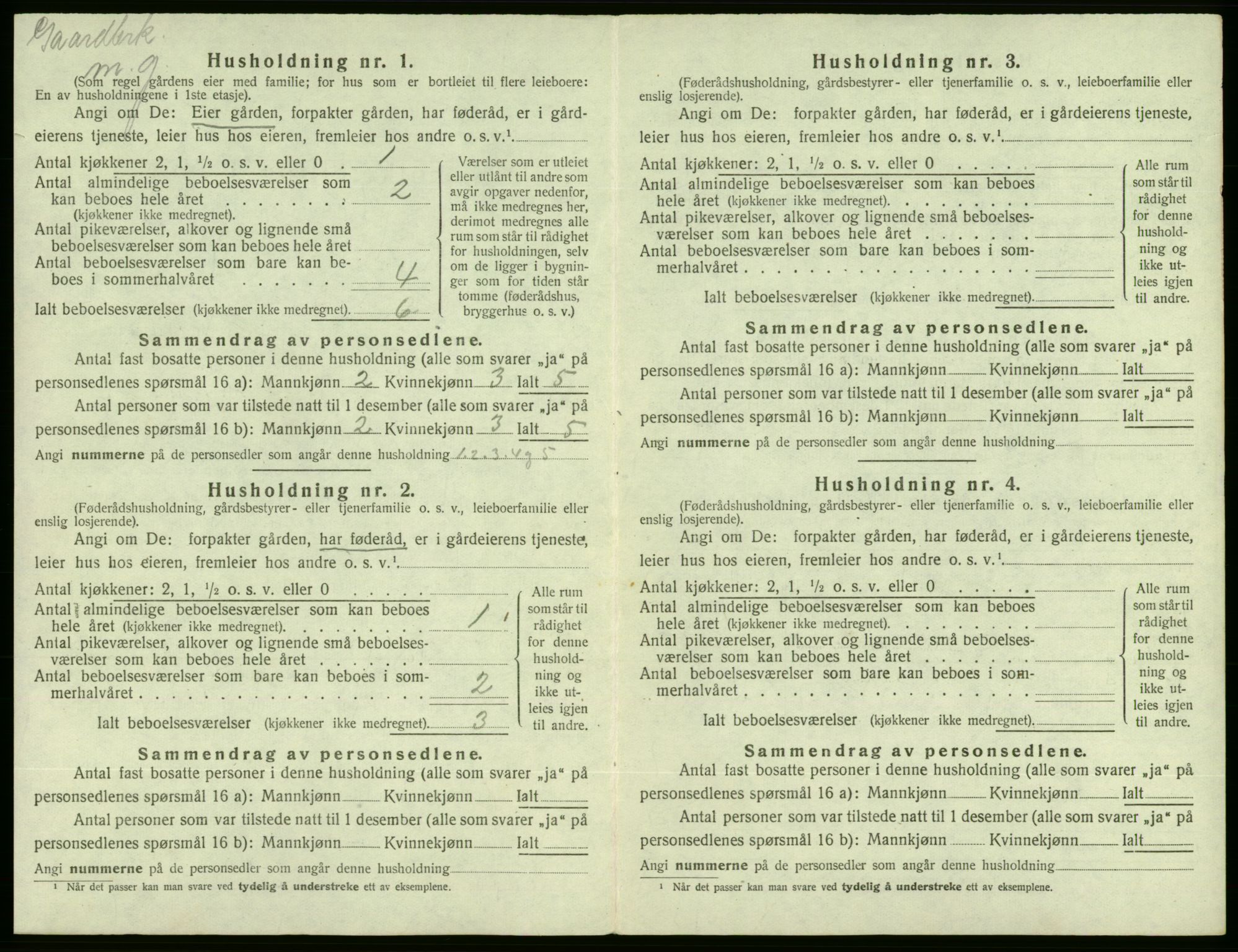 SAB, 1920 census for Etne, 1920, p. 44