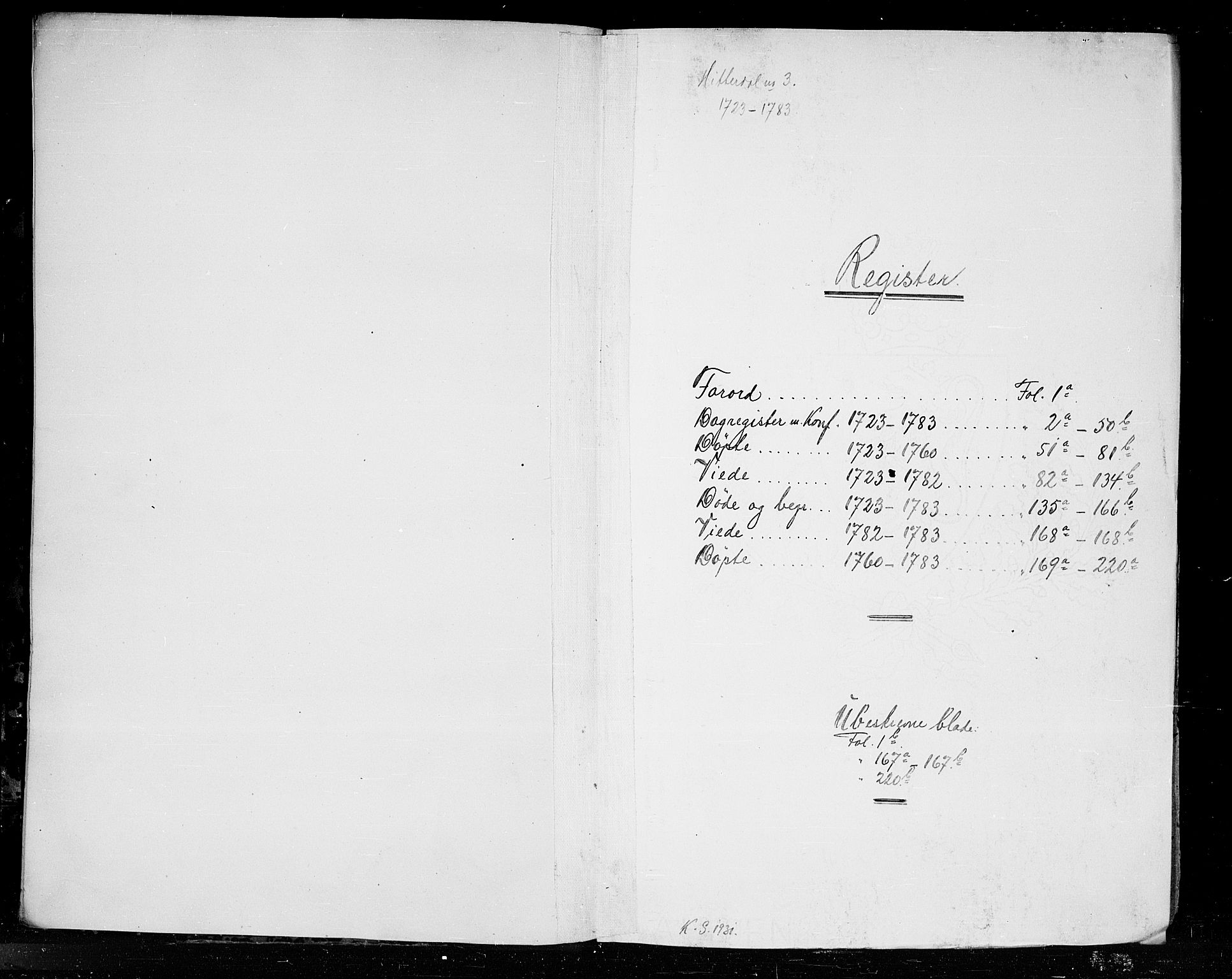 Heddal kirkebøker, SAKO/A-268/F/Fa/L0003: Parish register (official) no. I 3, 1723-1783