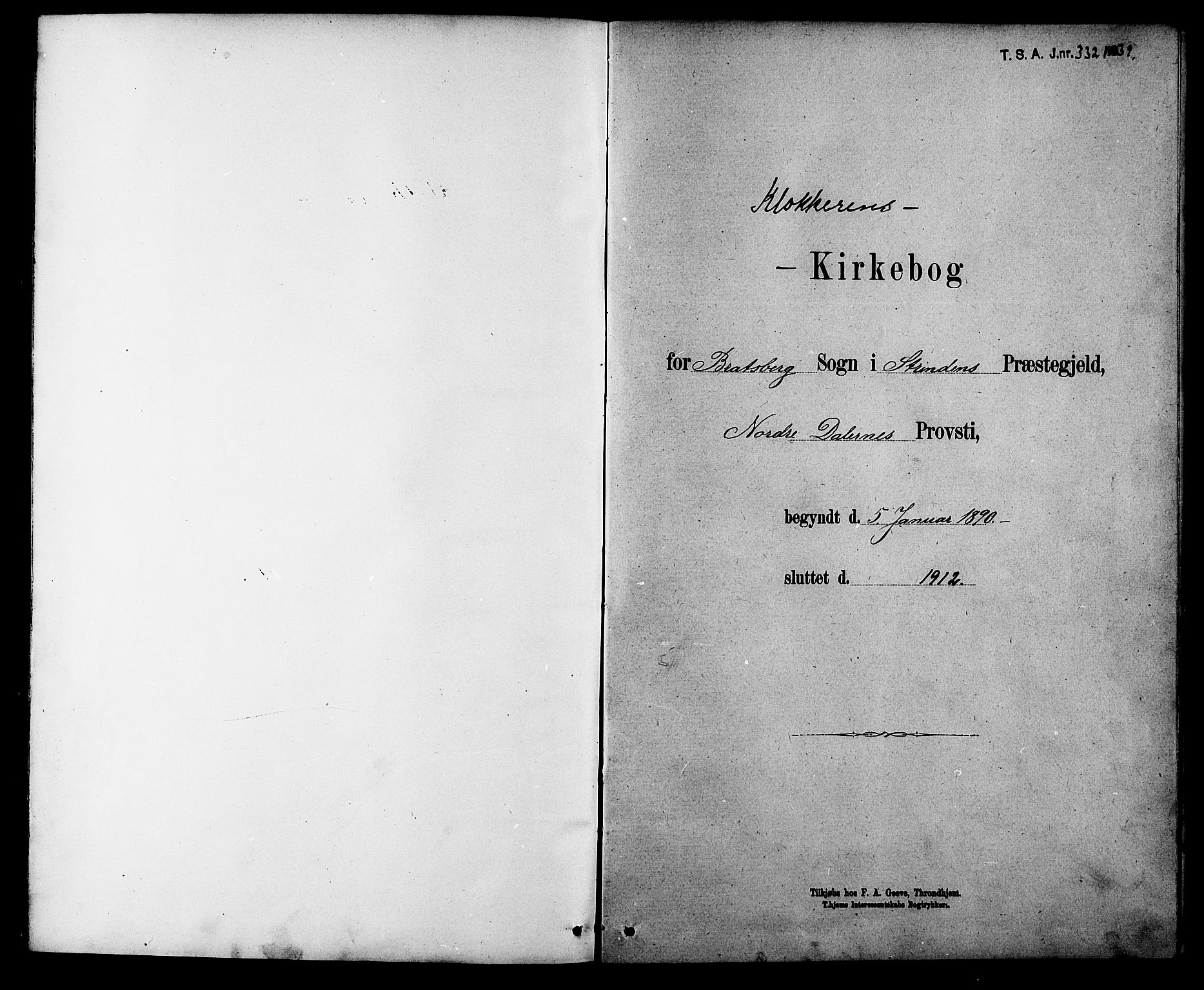Ministerialprotokoller, klokkerbøker og fødselsregistre - Sør-Trøndelag, SAT/A-1456/608/L0341: Parish register (copy) no. 608C07, 1890-1912