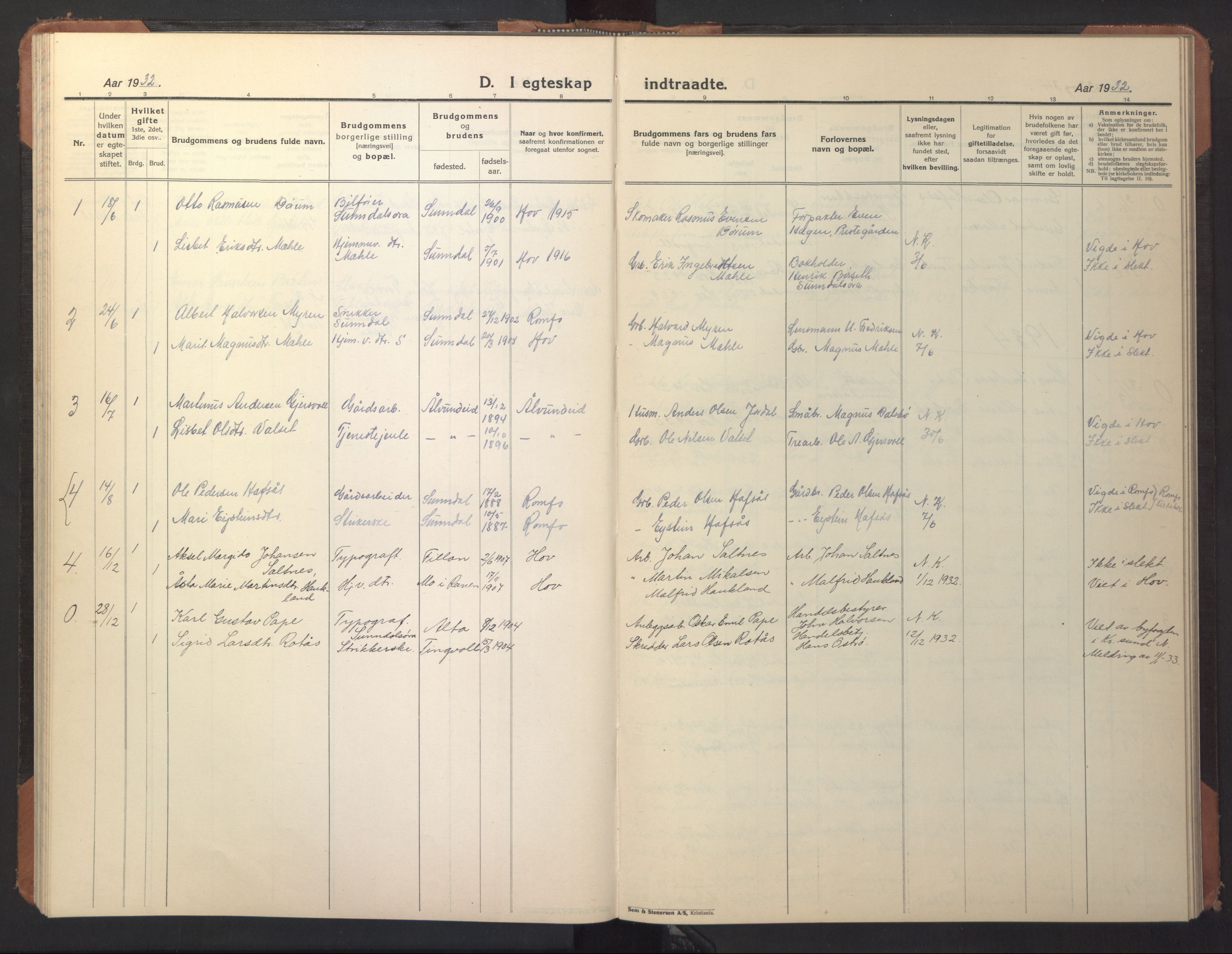 Ministerialprotokoller, klokkerbøker og fødselsregistre - Møre og Romsdal, AV/SAT-A-1454/590/L1018: Parish register (copy) no. 590C03, 1922-1950