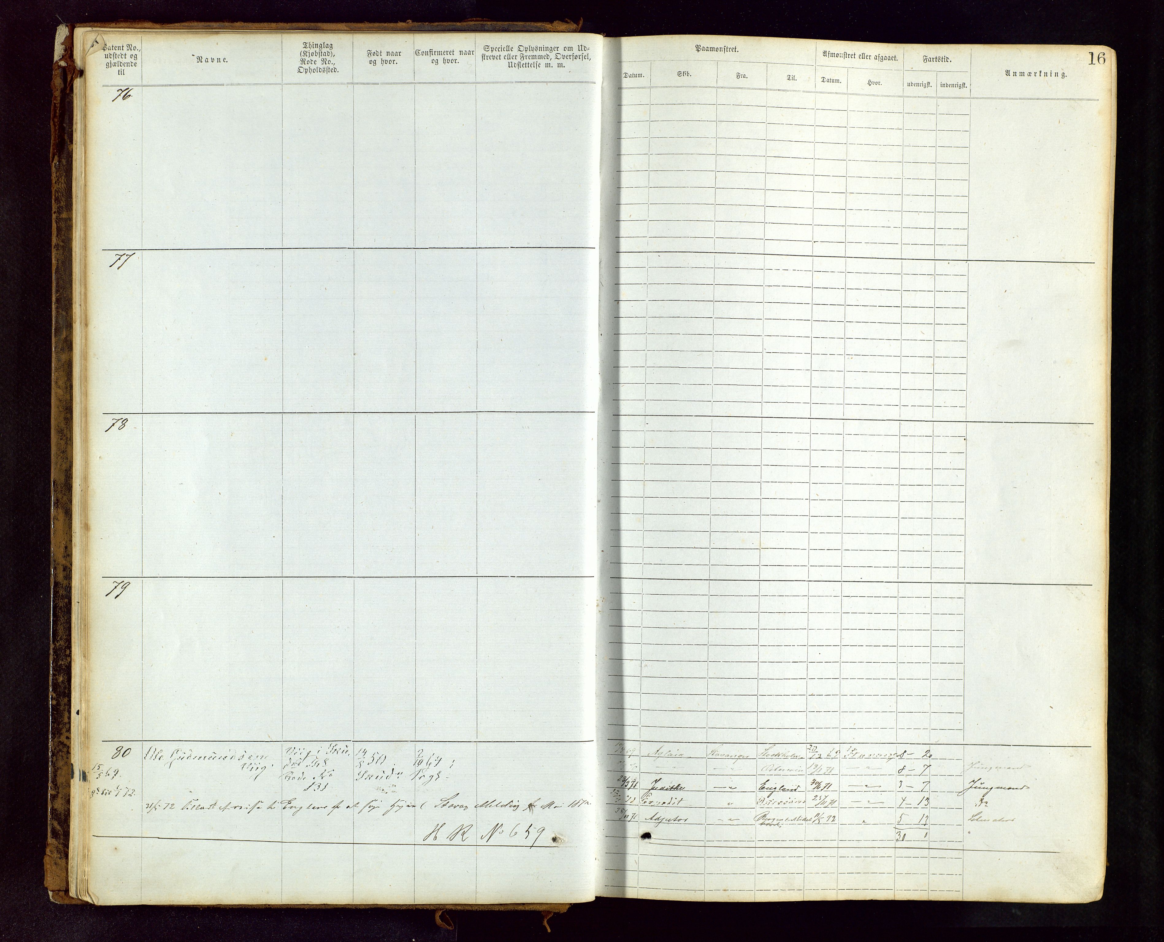 Haugesund sjømannskontor, AV/SAST-A-102007/F/Ff/L0002: Sjøfartsrulle Skudenes krets nr. 1-2719, 1868-1948, p. 16