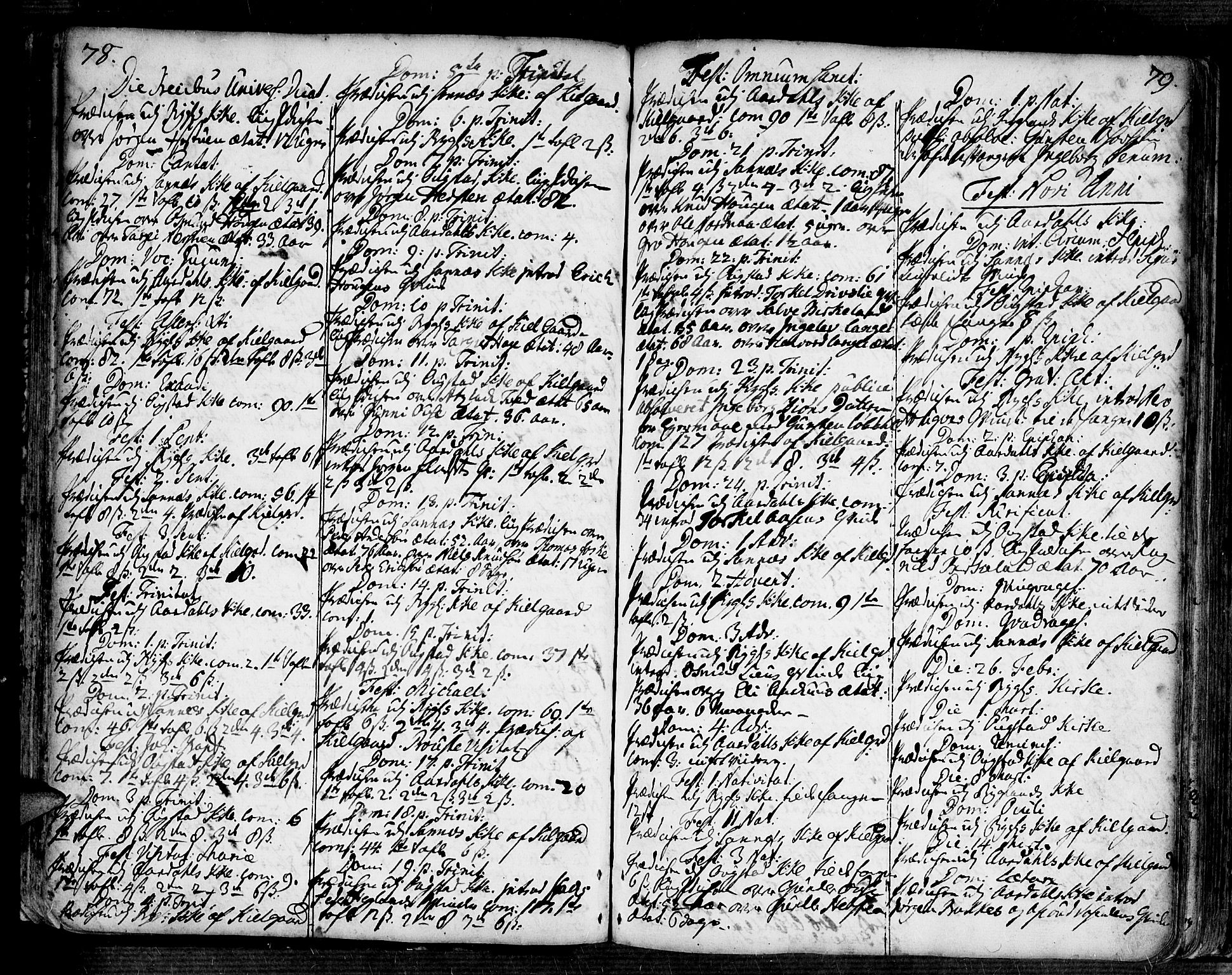 Bygland sokneprestkontor, SAK/1111-0006/F/Fa/Fab/L0001: Parish register (official) no. A 1, 1725-1766, p. 78-79