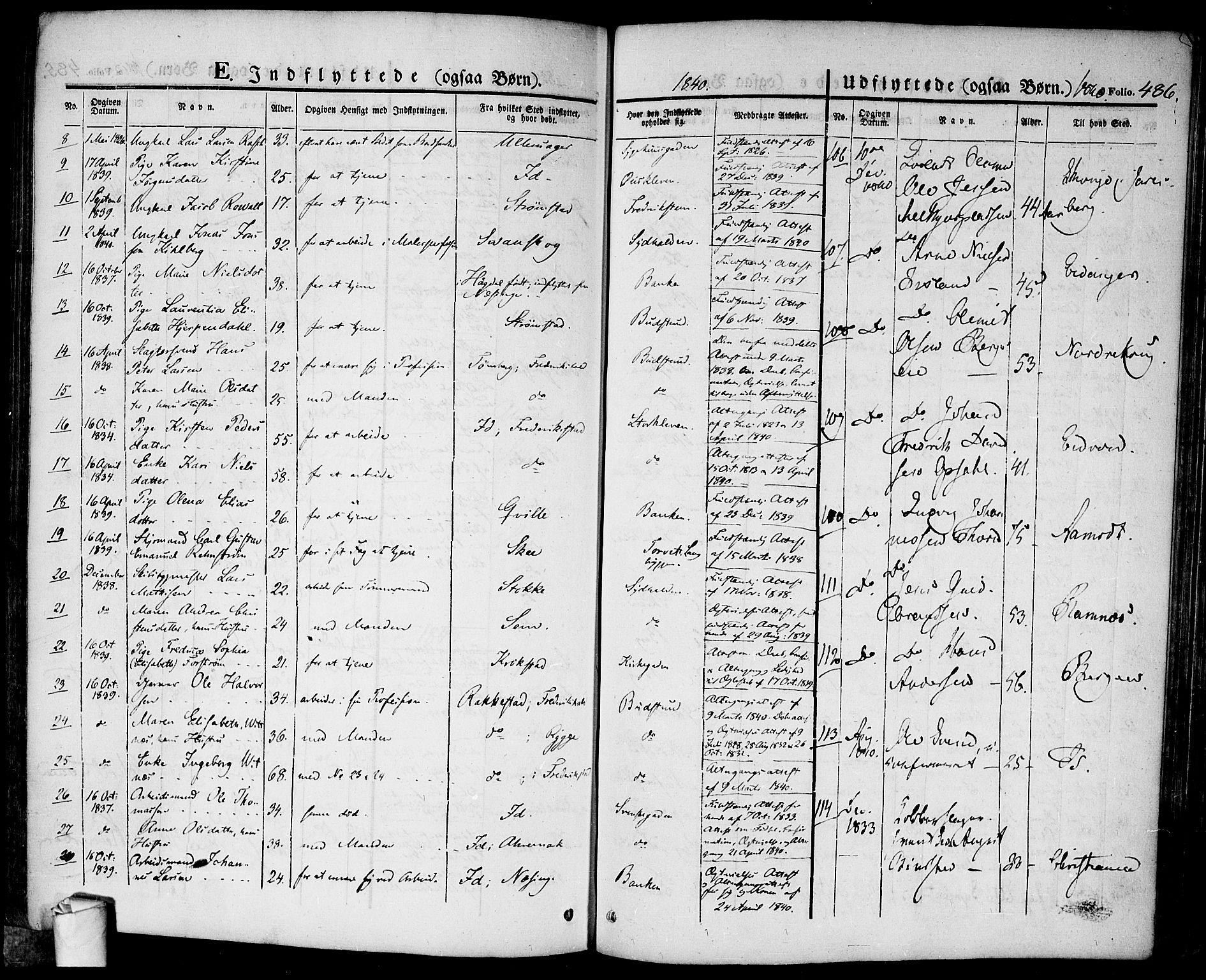Halden prestekontor Kirkebøker, SAO/A-10909/F/Fa/L0005: Parish register (official) no. I 5, 1834-1845, p. 486