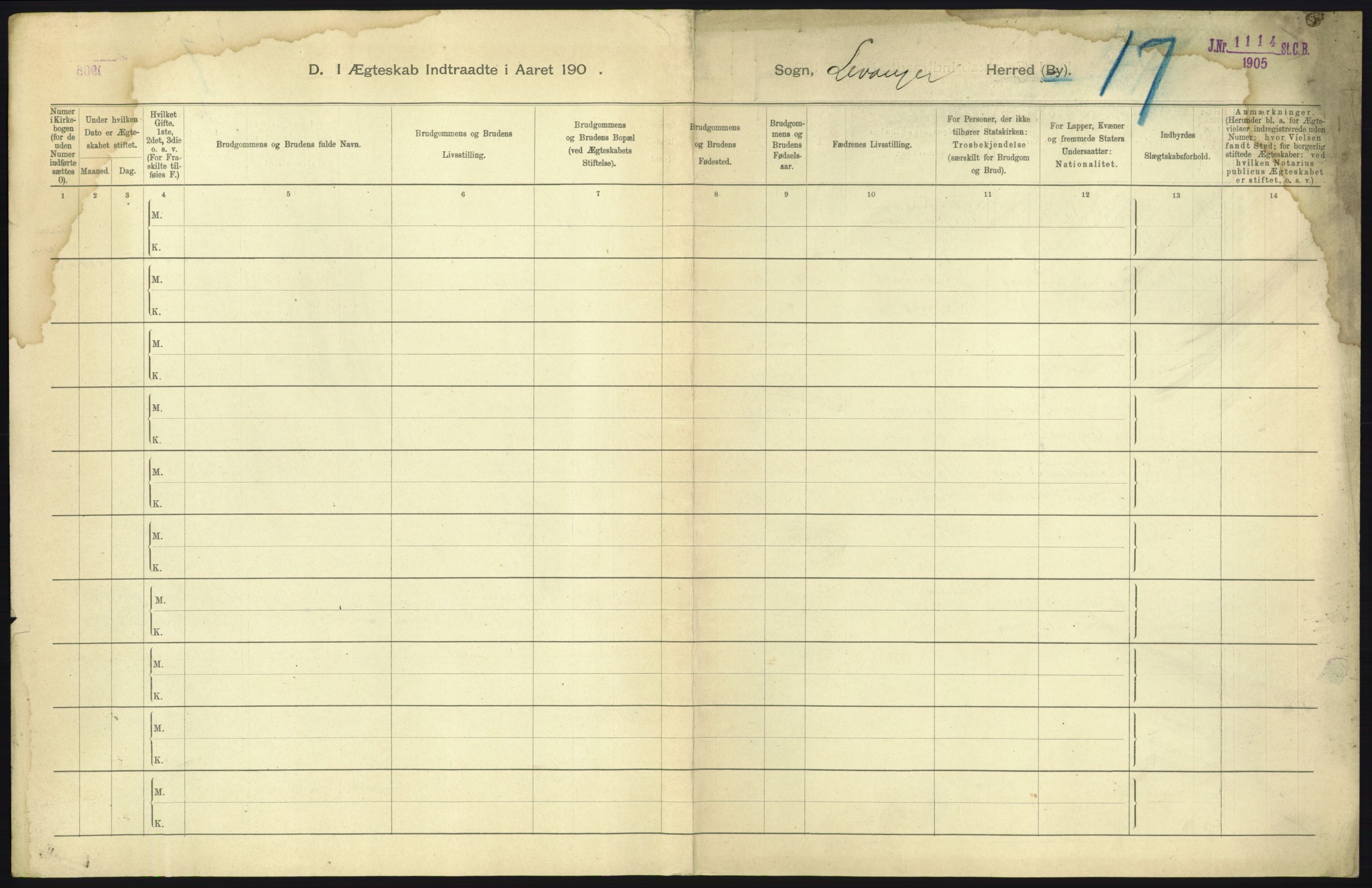 Statistisk sentralbyrå, Sosiodemografiske emner, Befolkning, AV/RA-S-2228/D/Df/Dfa/Dfab/L0019: Nordre Trondhjems amt: Fødte, gifte, døde, 1904, p. 47