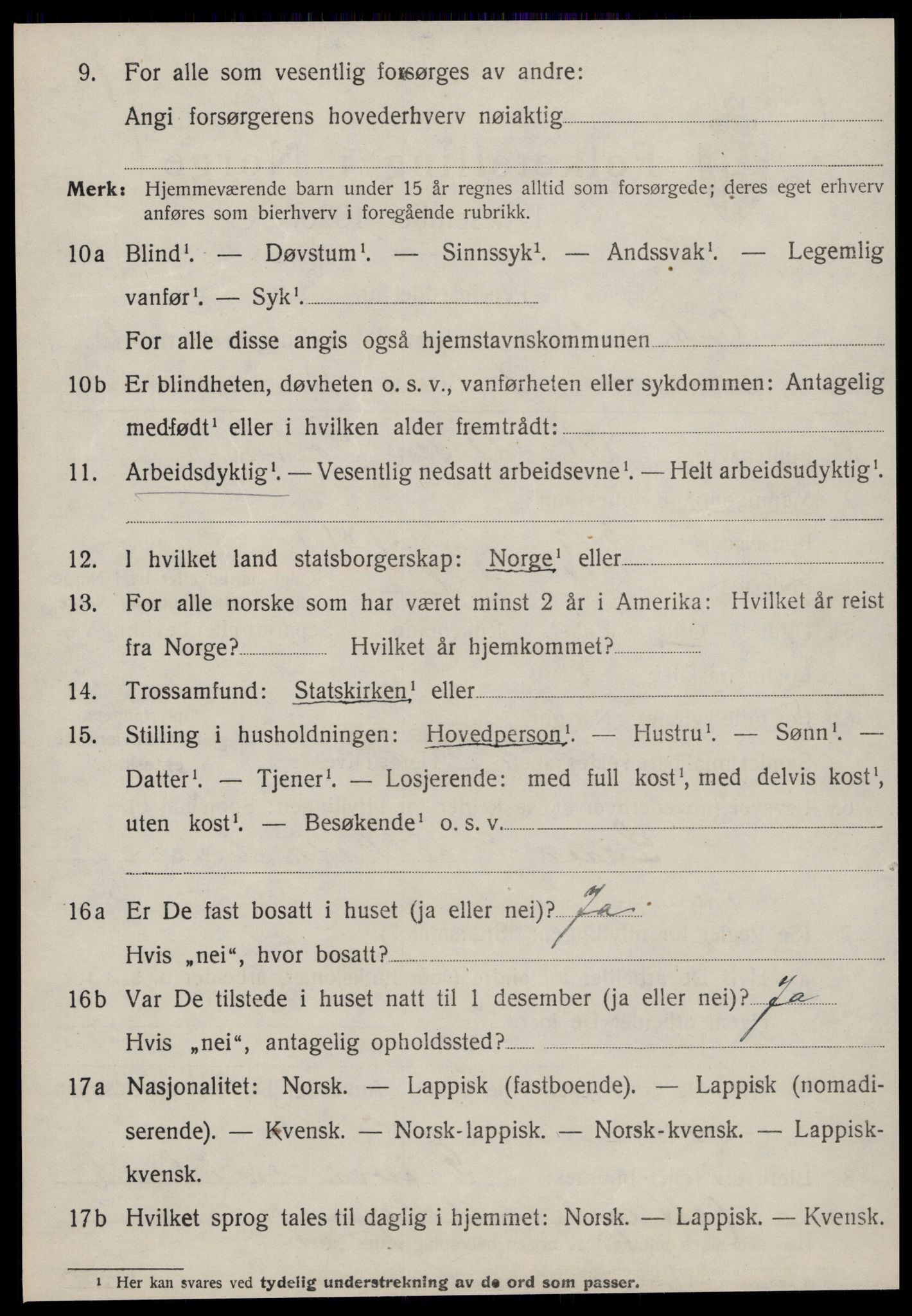 SAT, 1920 census for Orkdal, 1920, p. 5275