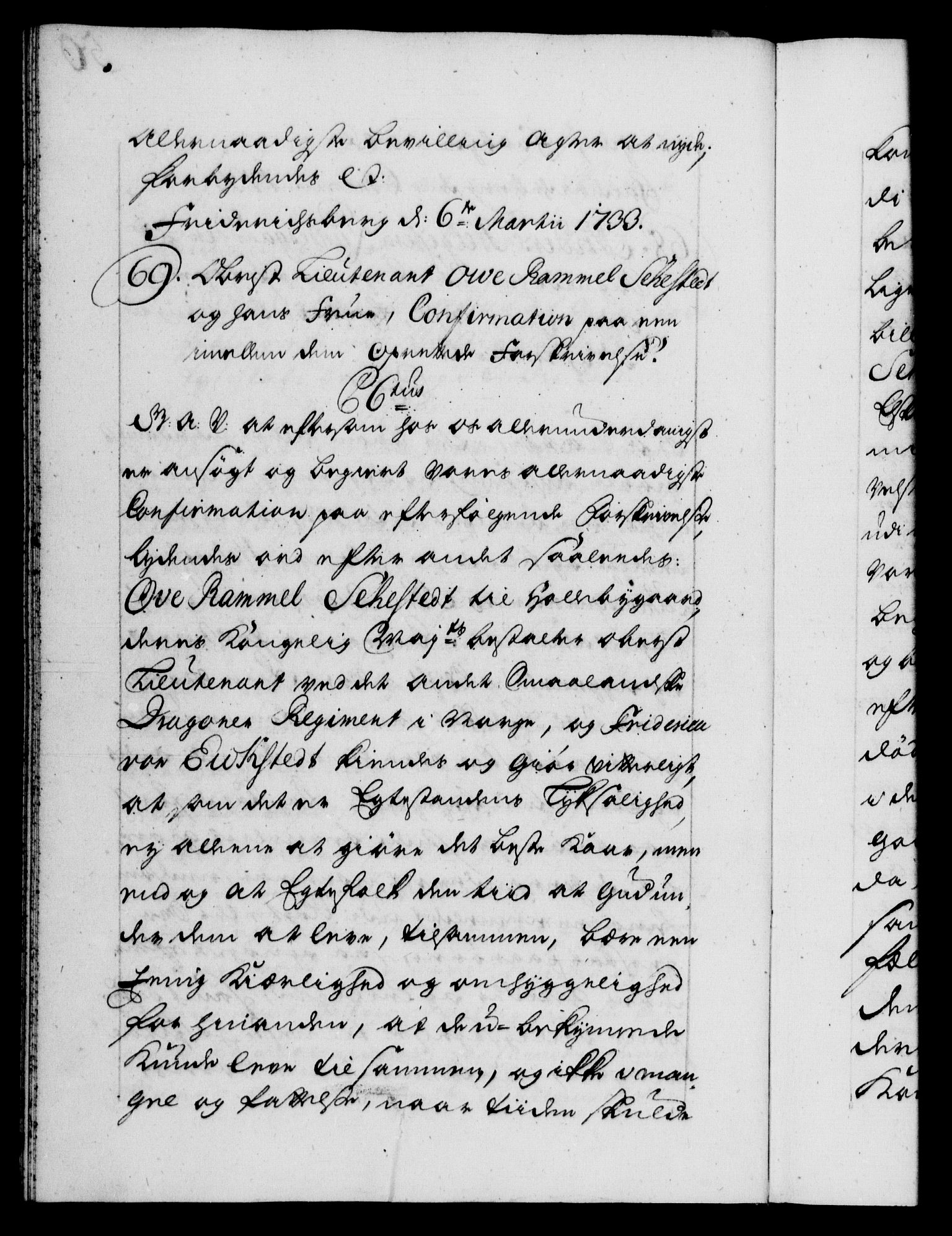 Danske Kanselli 1572-1799, AV/RA-EA-3023/F/Fc/Fca/Fcaa/L0028: Norske registre, 1733-1734, p. 50b