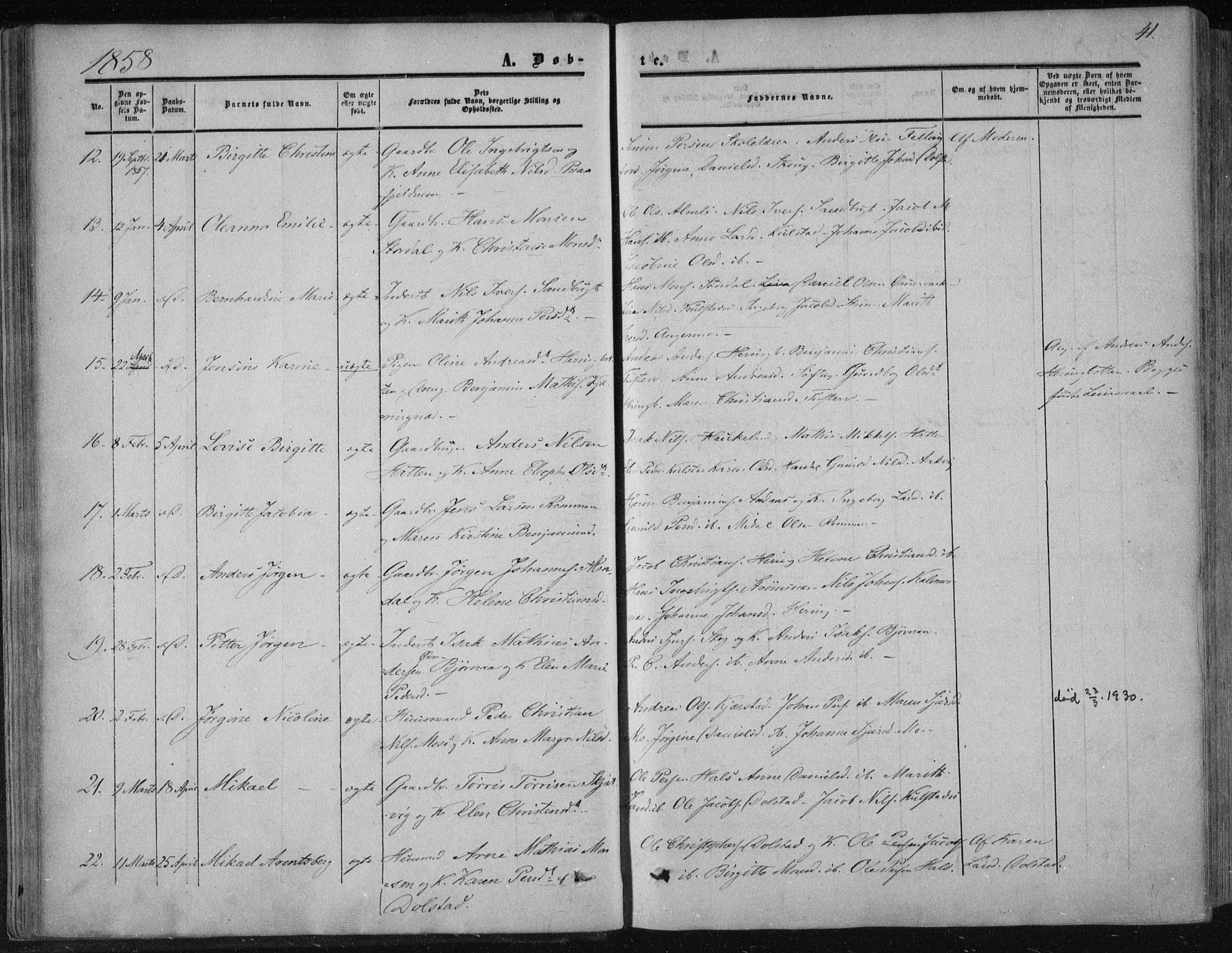 Ministerialprotokoller, klokkerbøker og fødselsregistre - Nordland, SAT/A-1459/820/L0293: Parish register (official) no. 820A14, 1855-1865, p. 41