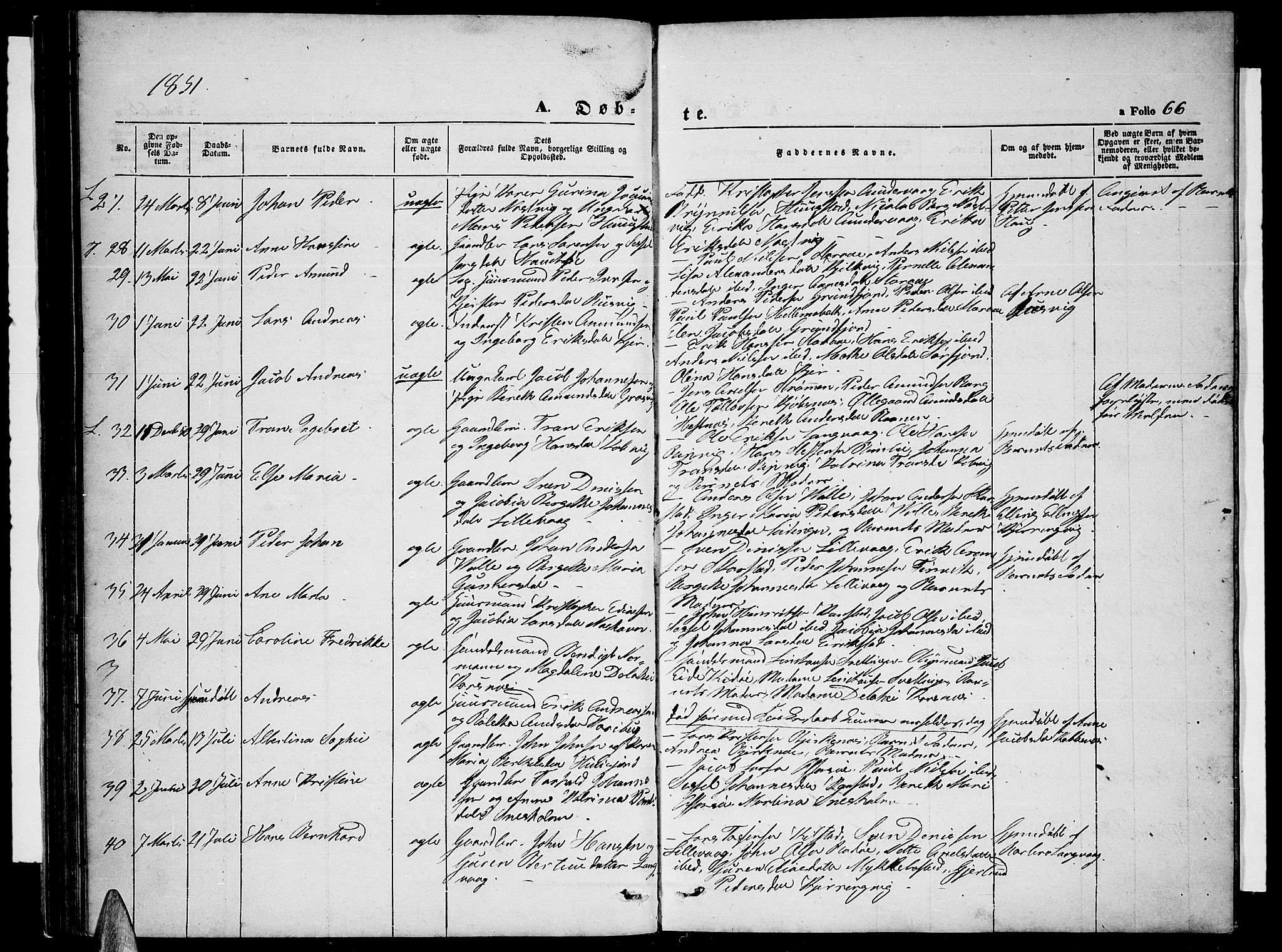 Ministerialprotokoller, klokkerbøker og fødselsregistre - Nordland, AV/SAT-A-1459/872/L1045: Parish register (copy) no. 872C01, 1840-1851, p. 66