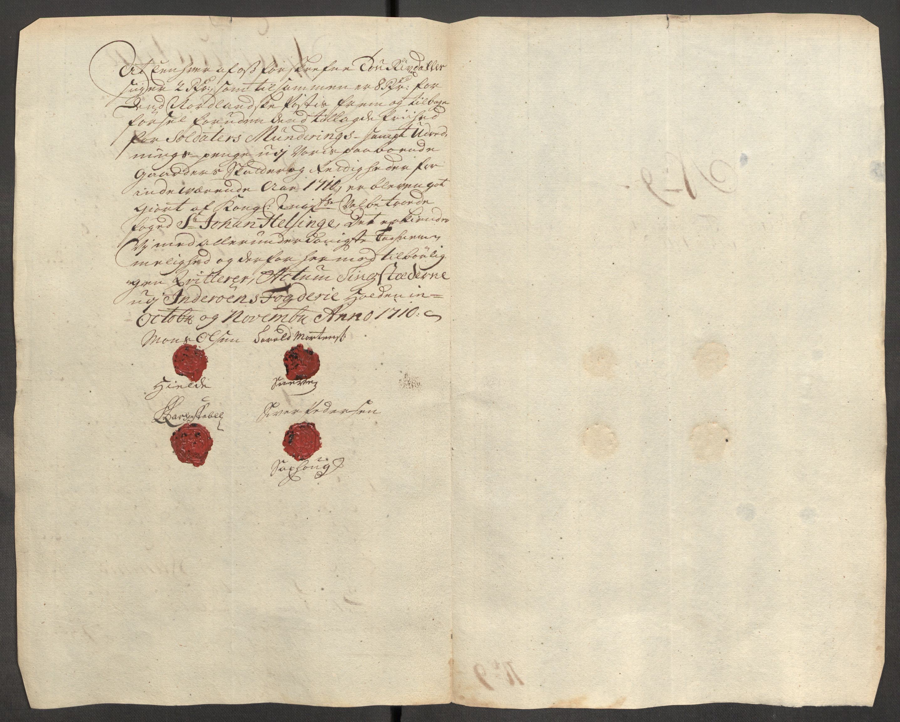 Rentekammeret inntil 1814, Reviderte regnskaper, Fogderegnskap, RA/EA-4092/R63/L4318: Fogderegnskap Inderøy, 1710, p. 315