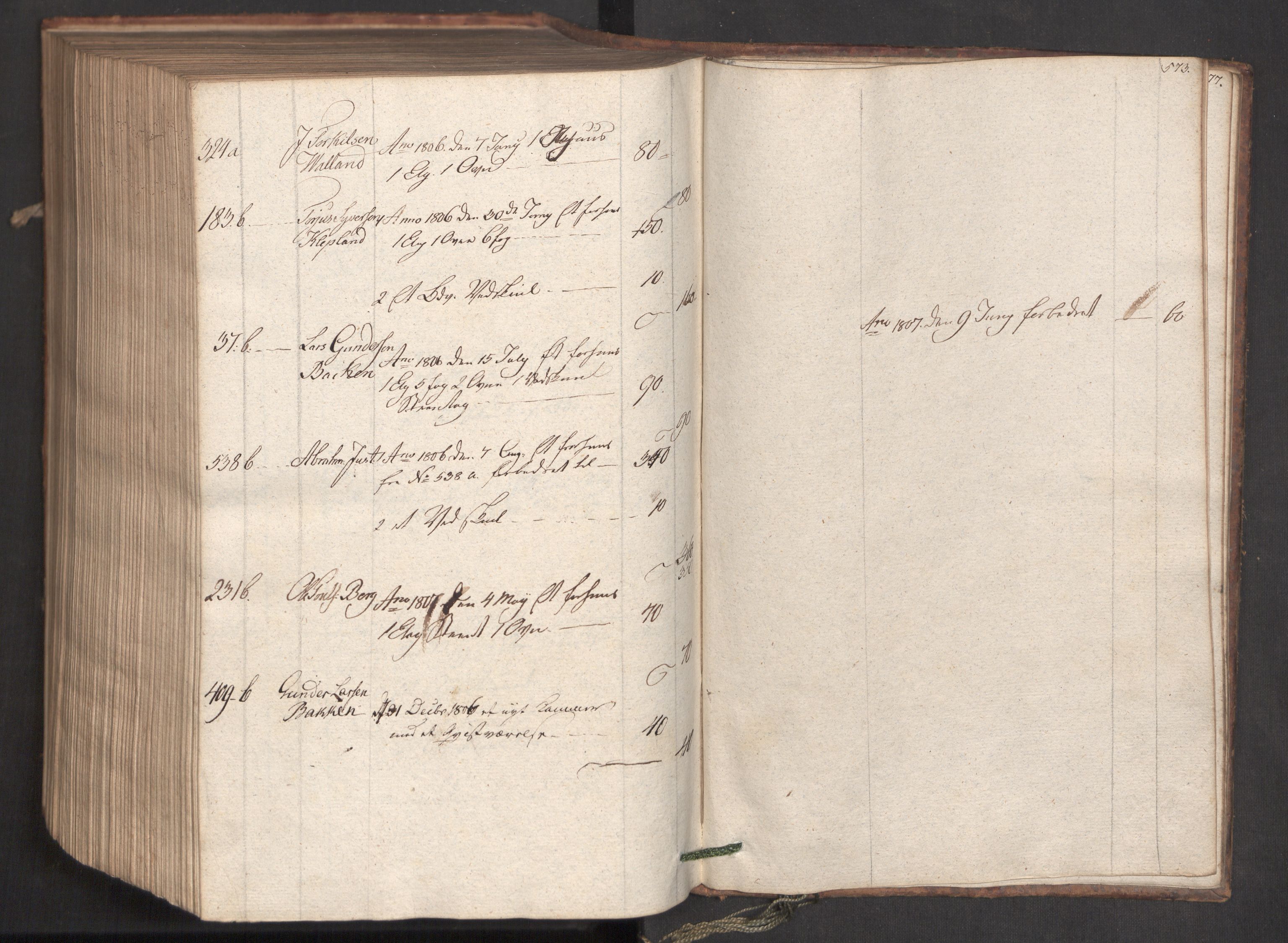 Kommersekollegiet, Brannforsikringskontoret 1767-1814, AV/RA-EA-5458/F/Fa/L0019/0001: Kristiansand / Branntakstprotokoll, 1797, p. 573