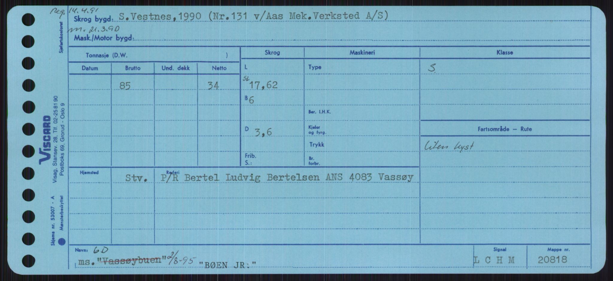 Sjøfartsdirektoratet med forløpere, Skipsmålingen, AV/RA-S-1627/H/Ha/L0001/0002: Fartøy, A-Eig / Fartøy Bjør-Eig, p. 449