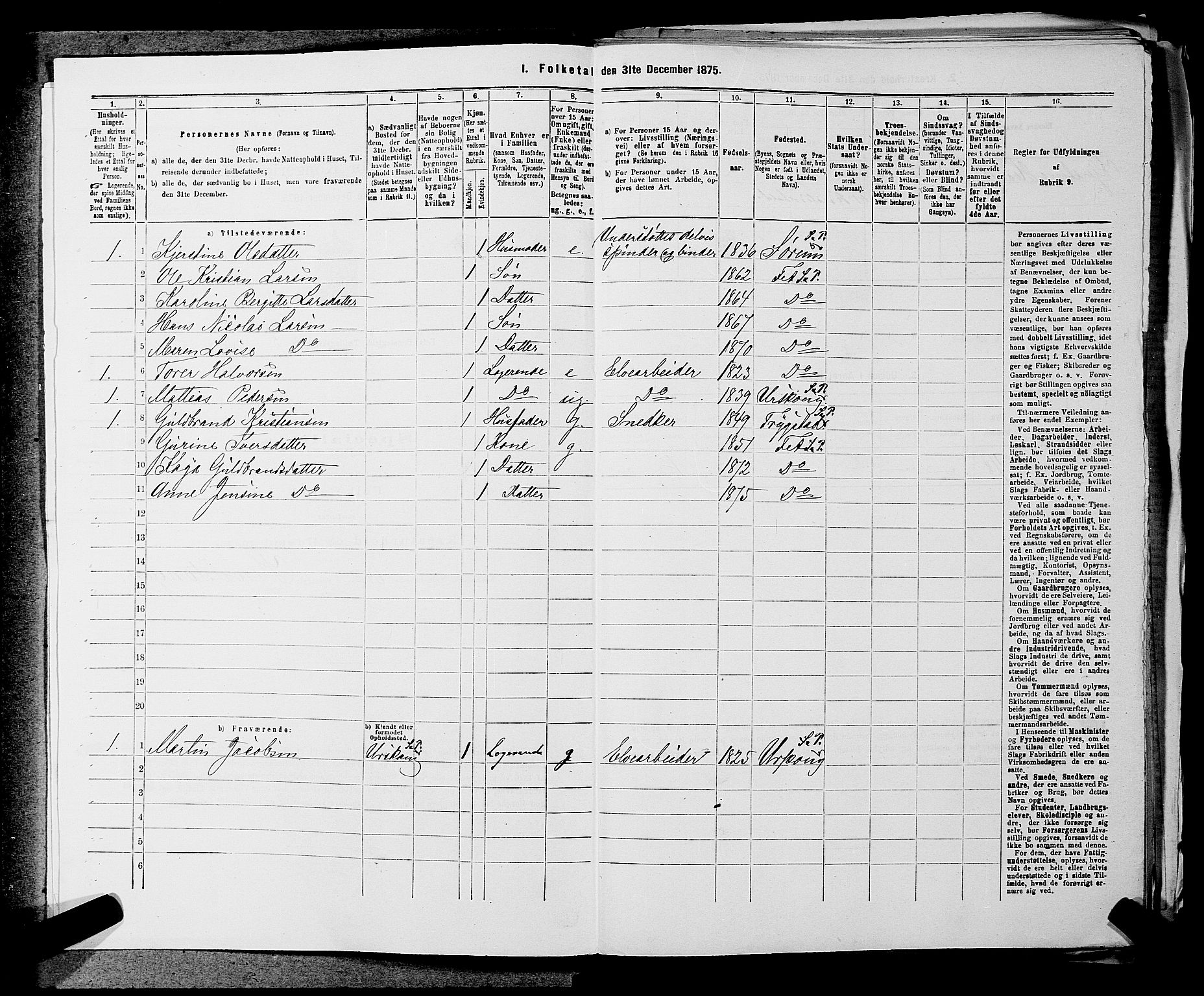 RA, 1875 census for 0227P Fet, 1875, p. 659