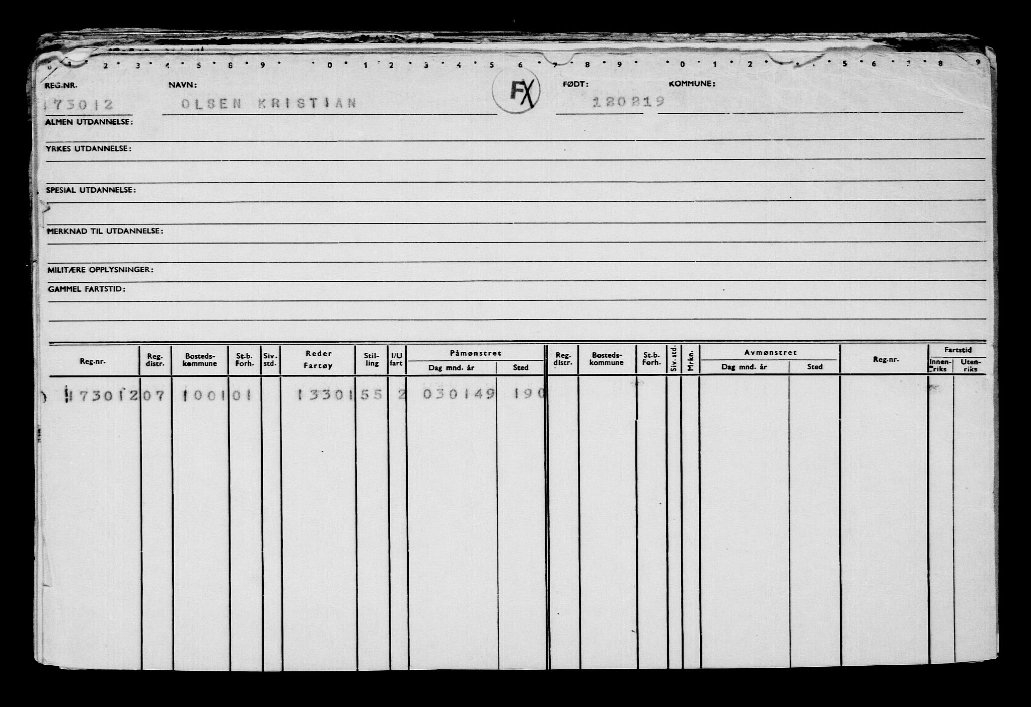 Direktoratet for sjømenn, AV/RA-S-3545/G/Gb/L0166: Hovedkort, 1919, p. 246