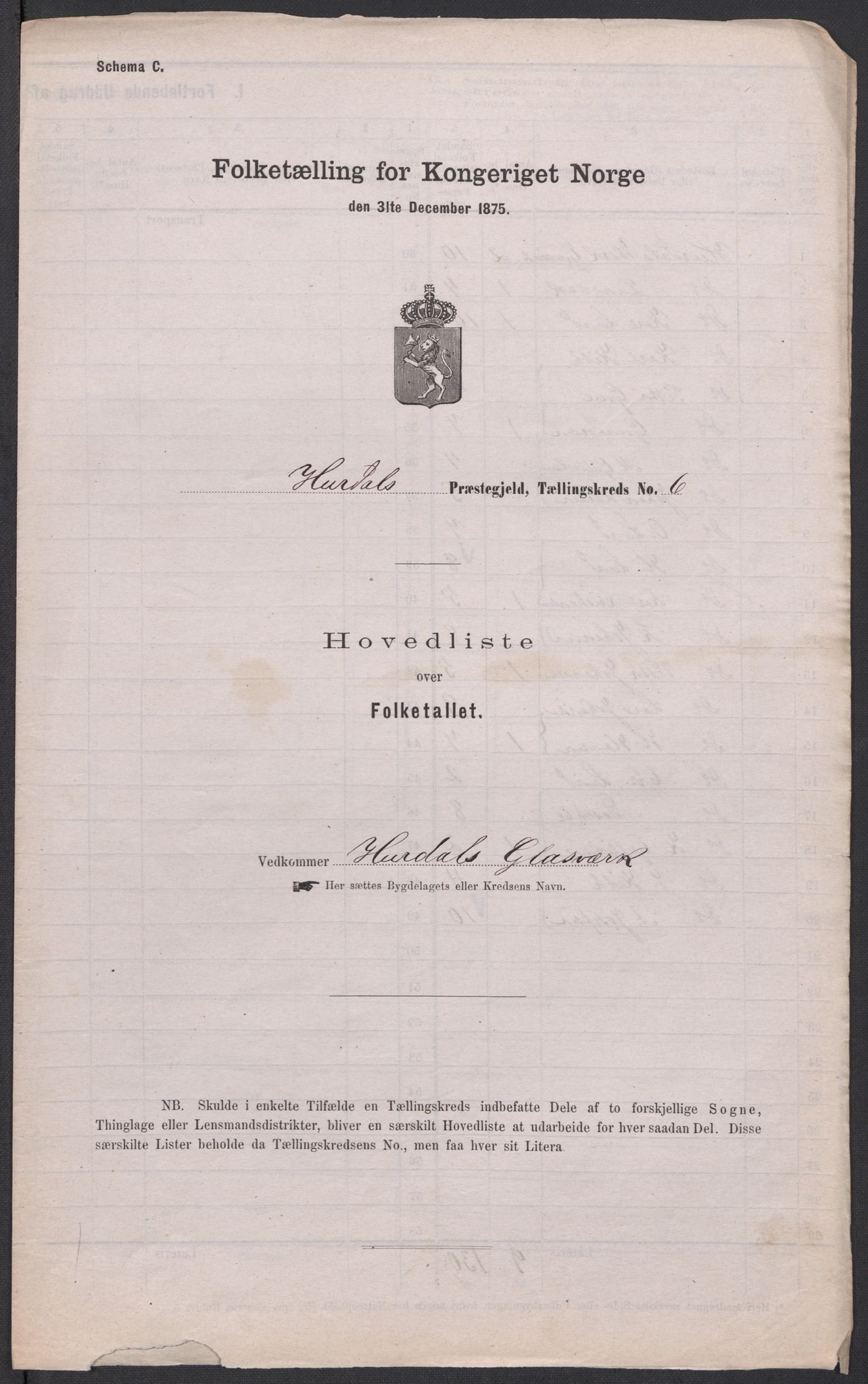 RA, 1875 census for 0239P Hurdal, 1875, p. 22