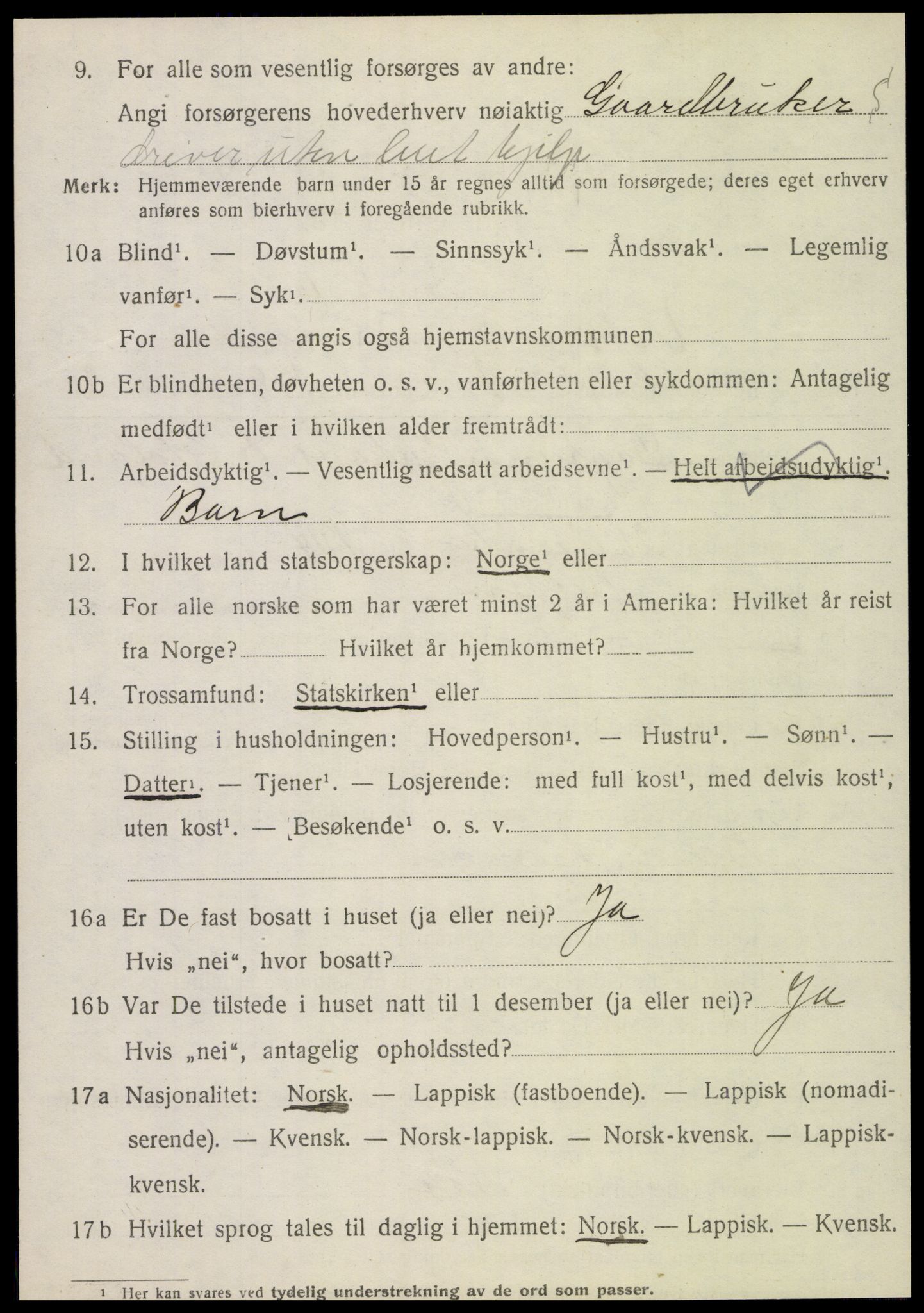 SAT, 1920 census for Vefsn, 1920, p. 11702