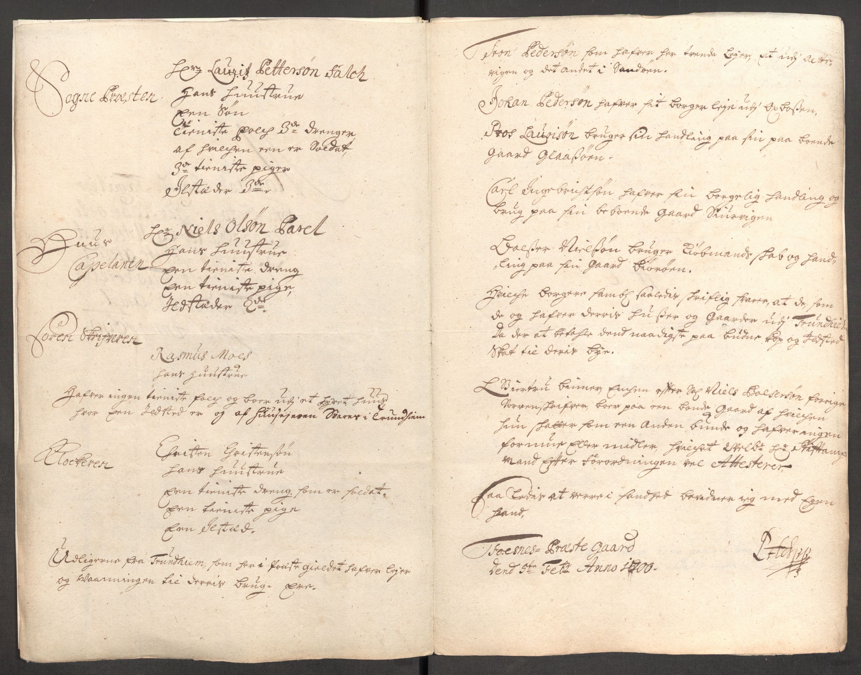 Rentekammeret inntil 1814, Reviderte regnskaper, Fogderegnskap, AV/RA-EA-4092/R64/L4426: Fogderegnskap Namdal, 1699-1700, p. 124