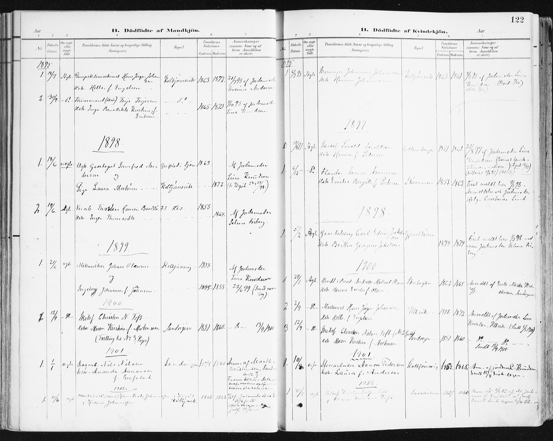 Hisøy sokneprestkontor, SAK/1111-0020/F/Fa/L0004: Parish register (official) no. A 4, 1895-1917, p. 122
