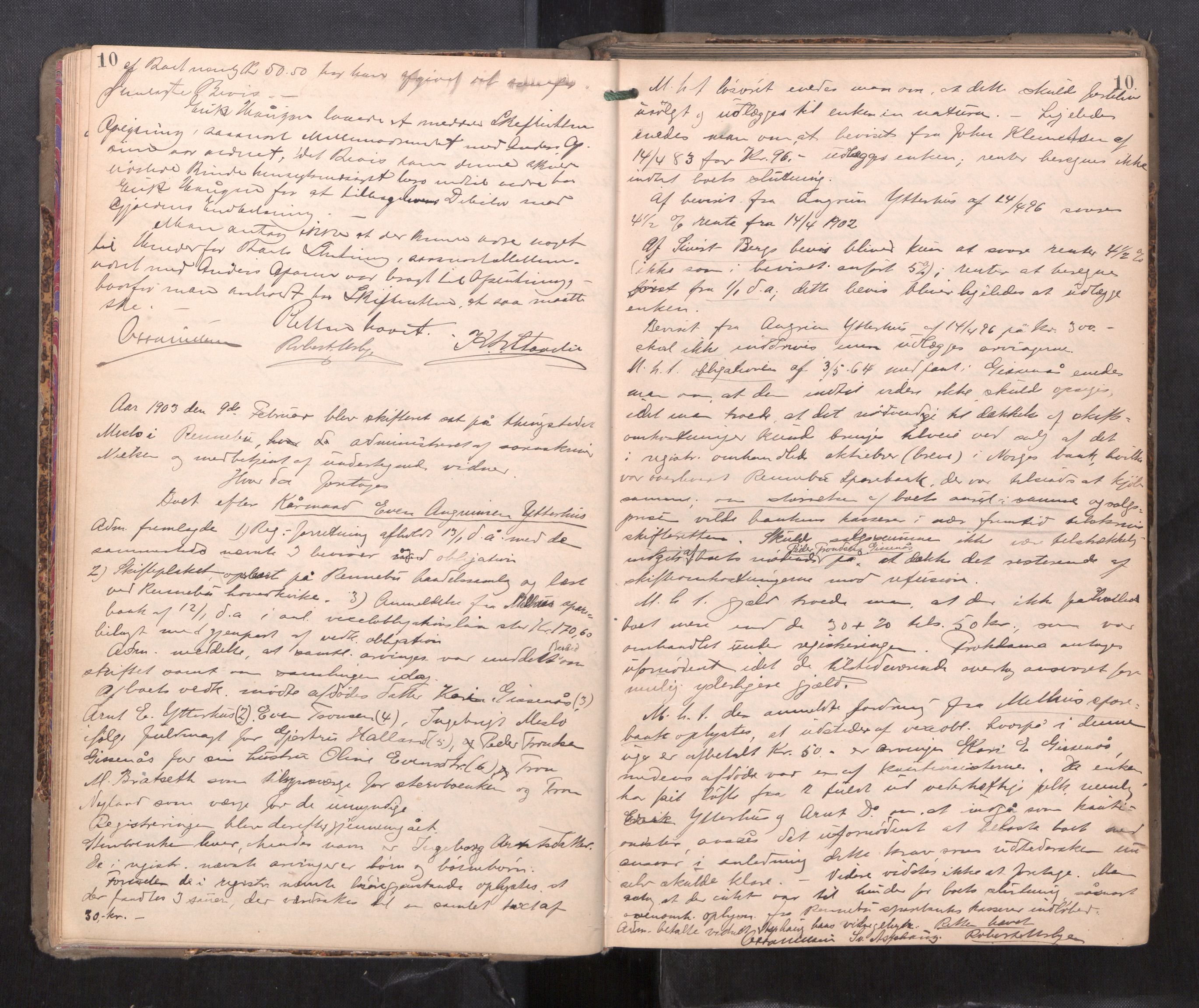 Orkdal sorenskriveri, AV/SAT-A-4169/1/3/3B/L0011: Skiftebehandlingsprotokoll, 1902-1914, p. 10