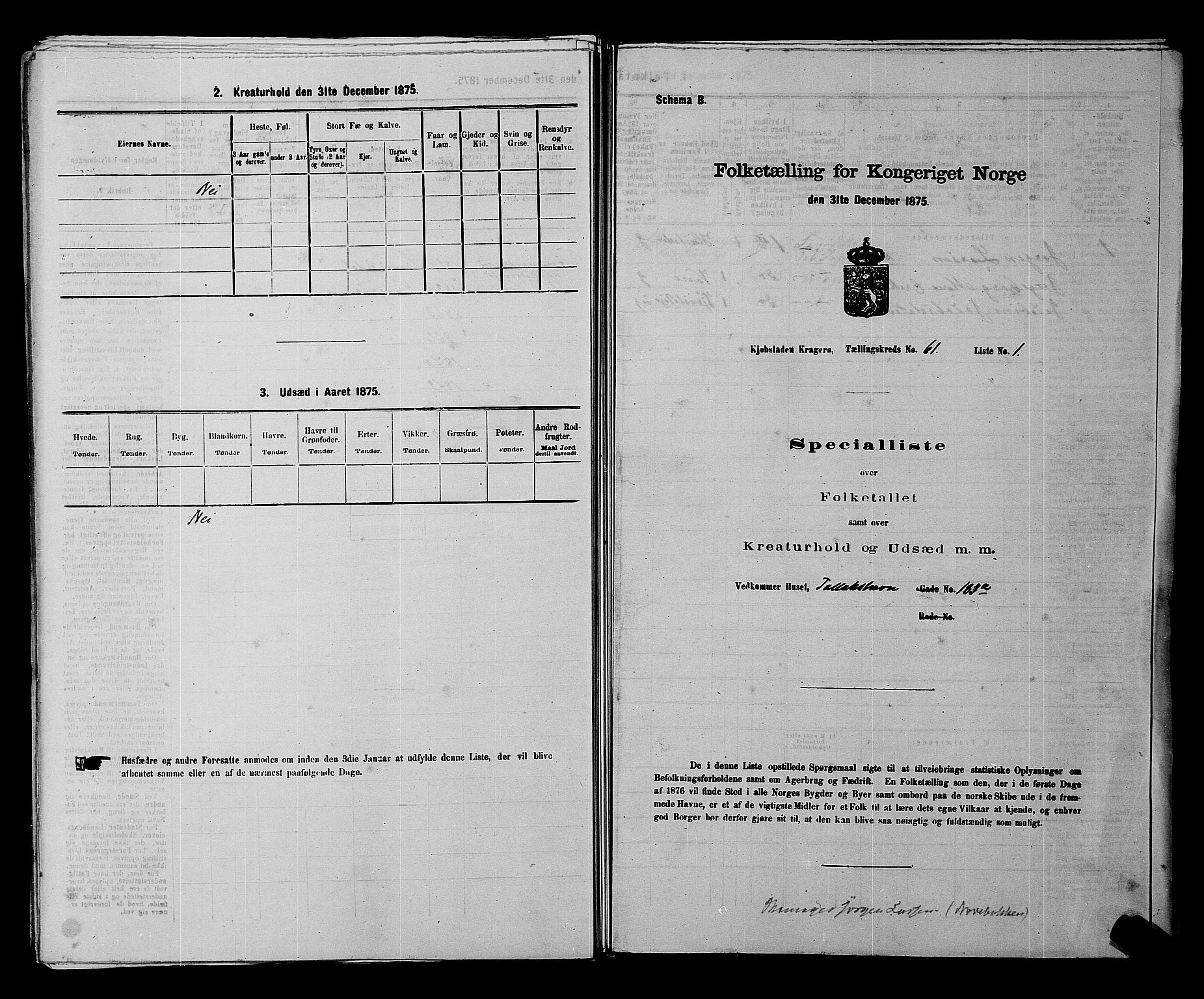 SAKO, 1875 census for 0801P Kragerø, 1875, p. 1391