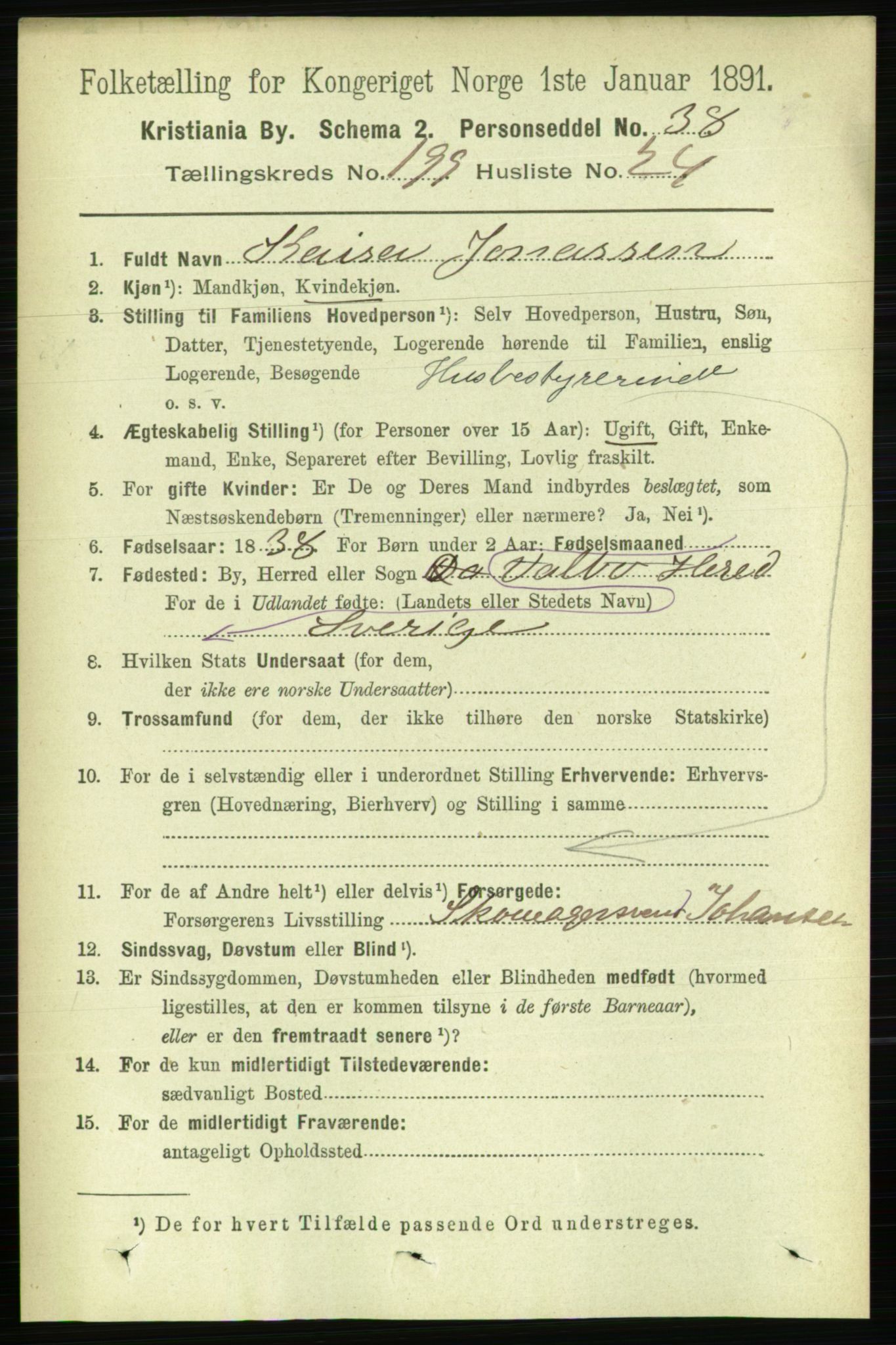 RA, 1891 census for 0301 Kristiania, 1891, p. 120116