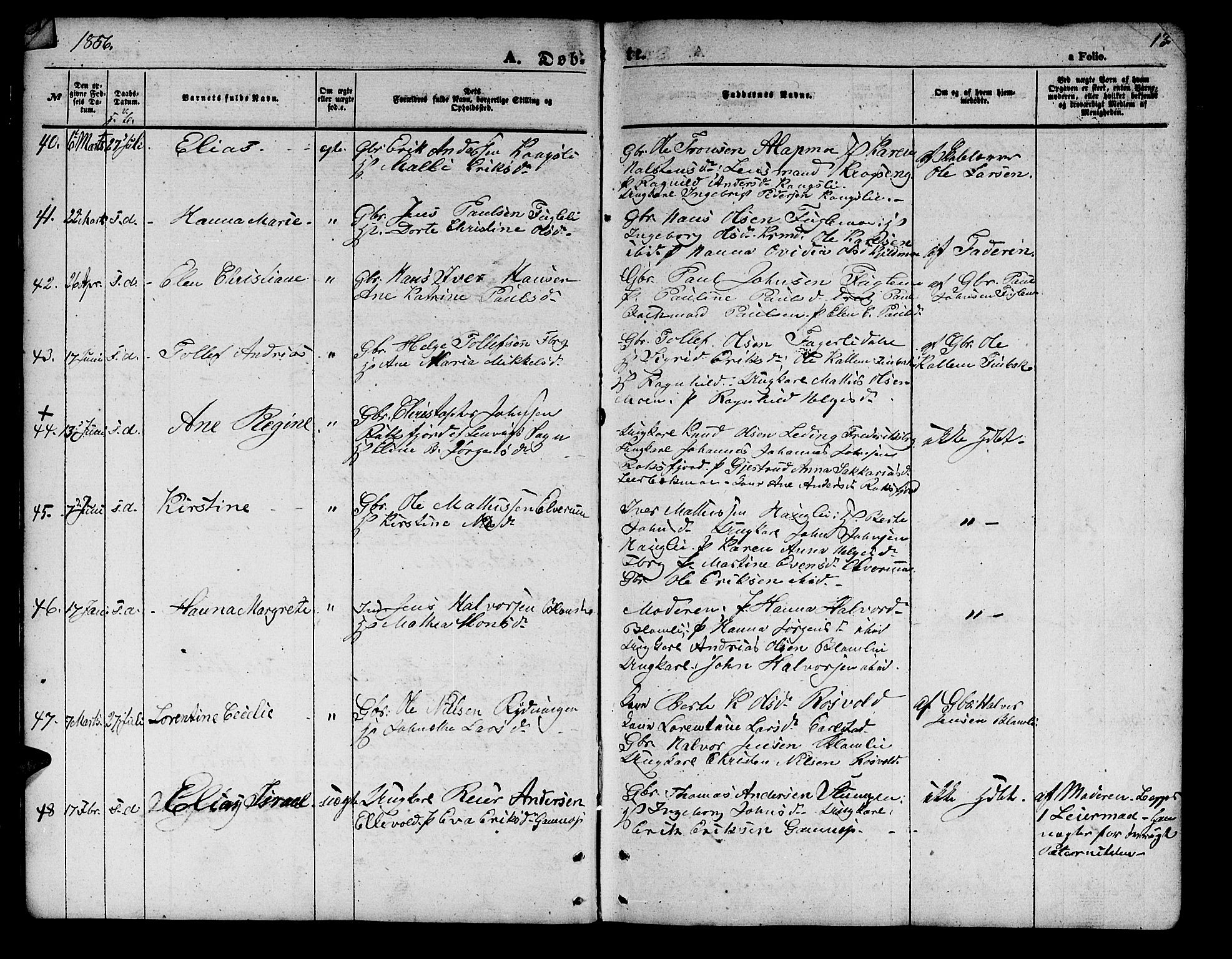 Målselv sokneprestembete, AV/SATØ-S-1311/G/Ga/Gab/L0001klokker: Parish register (copy) no. 1, 1856-1866, p. 12-13