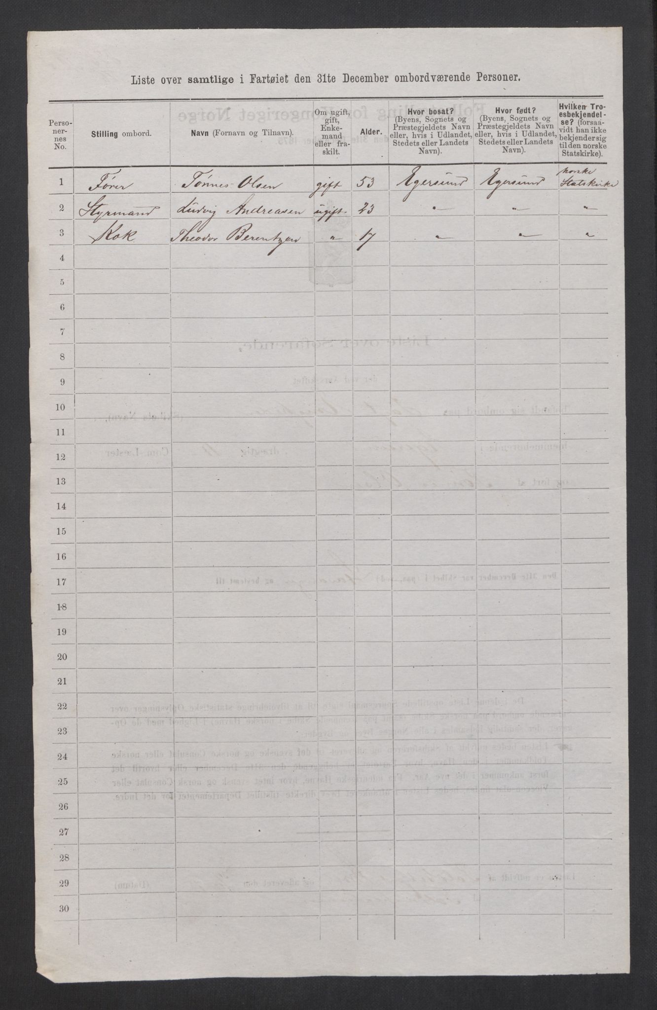 RA, 1875 census, lists of crew on ships: Ships in domestic ports, 1875, p. 461