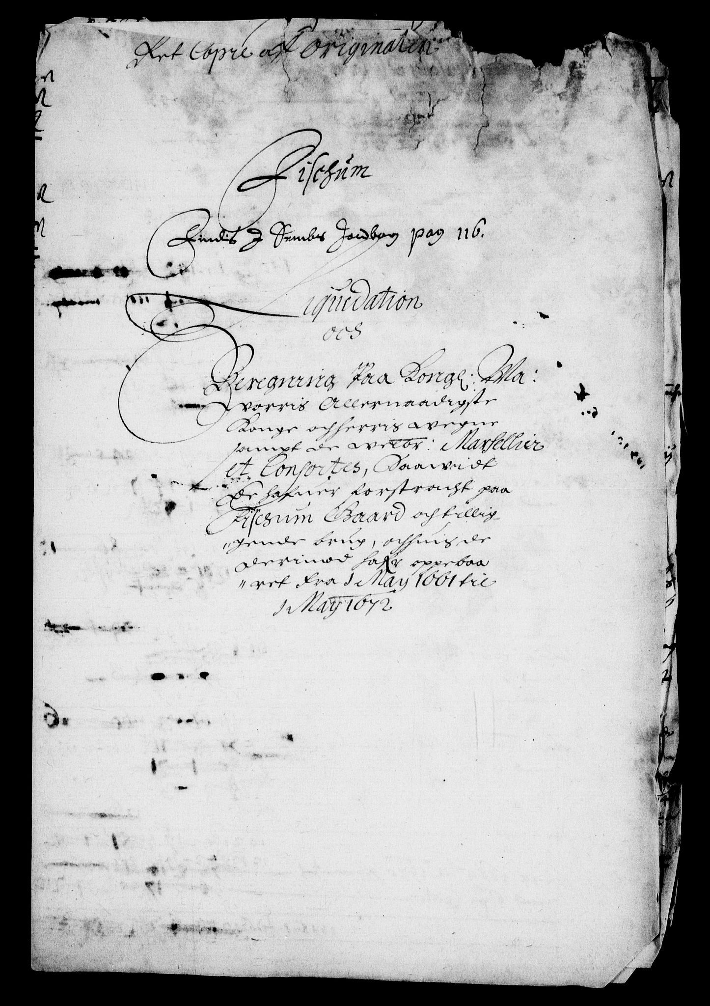 Rentekammeret inntil 1814, Realistisk ordnet avdeling, AV/RA-EA-4070/On/L0013: [Jj 14]: Forskjellige dokumenter om krongodset i Norge, 1672-1722, p. 84