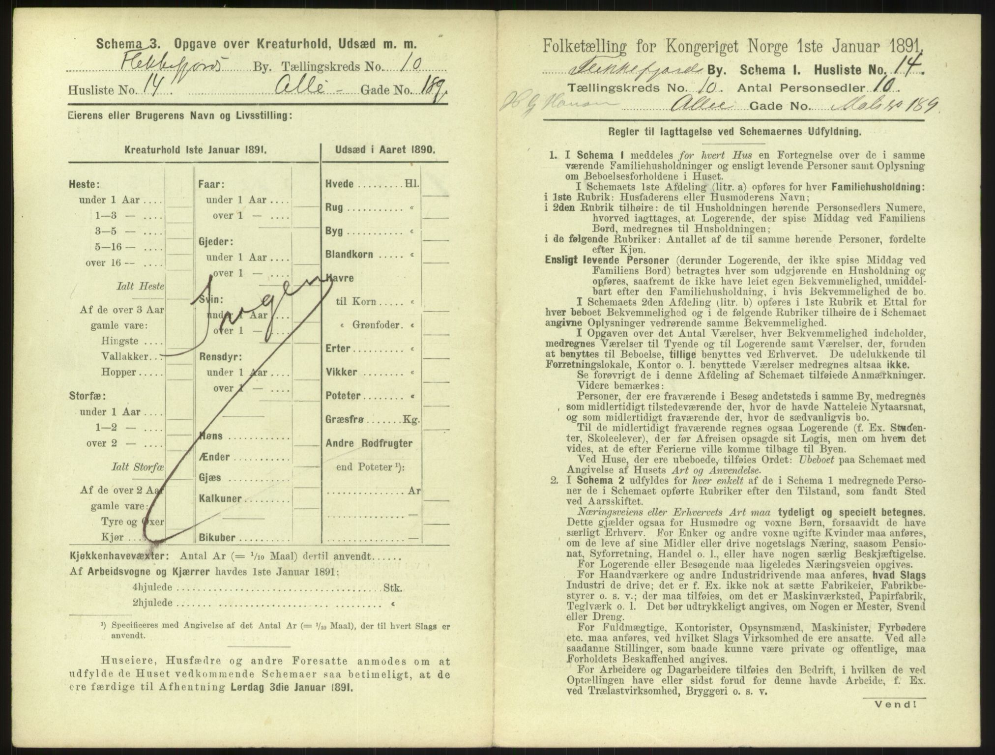 RA, 1891 census for 1004 Flekkefjord, 1891, p. 382