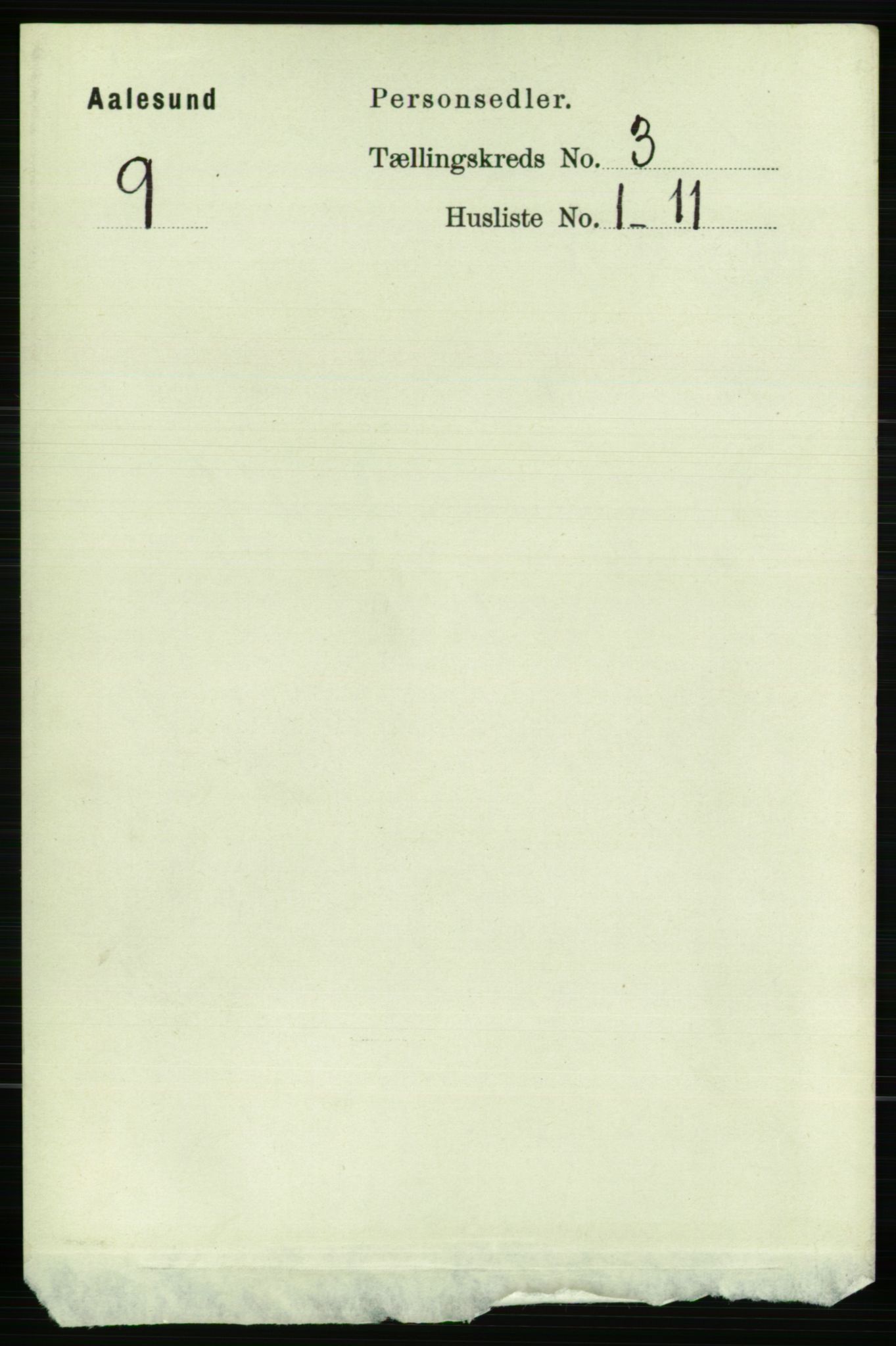 RA, 1891 census for 1501 Ålesund, 1891, p. 2274