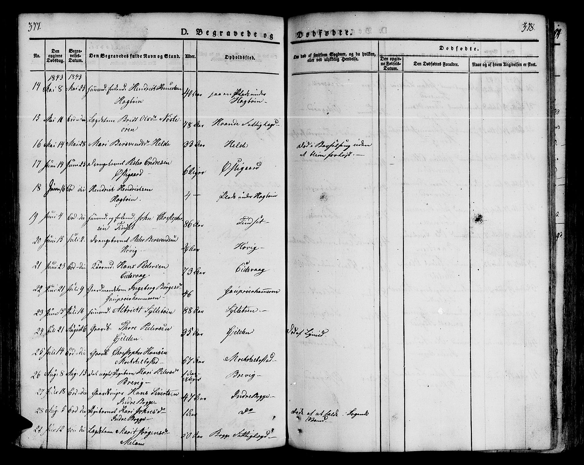 Ministerialprotokoller, klokkerbøker og fødselsregistre - Møre og Romsdal, AV/SAT-A-1454/551/L0624: Parish register (official) no. 551A04, 1831-1845, p. 377-378