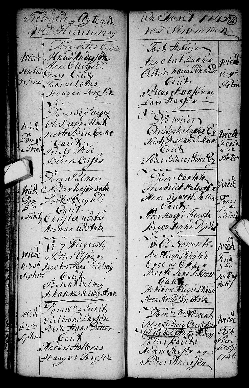 Hurum kirkebøker, SAKO/A-229/F/Fa/L0003: Parish register (official) no. 3, 1733-1757, p. 28
