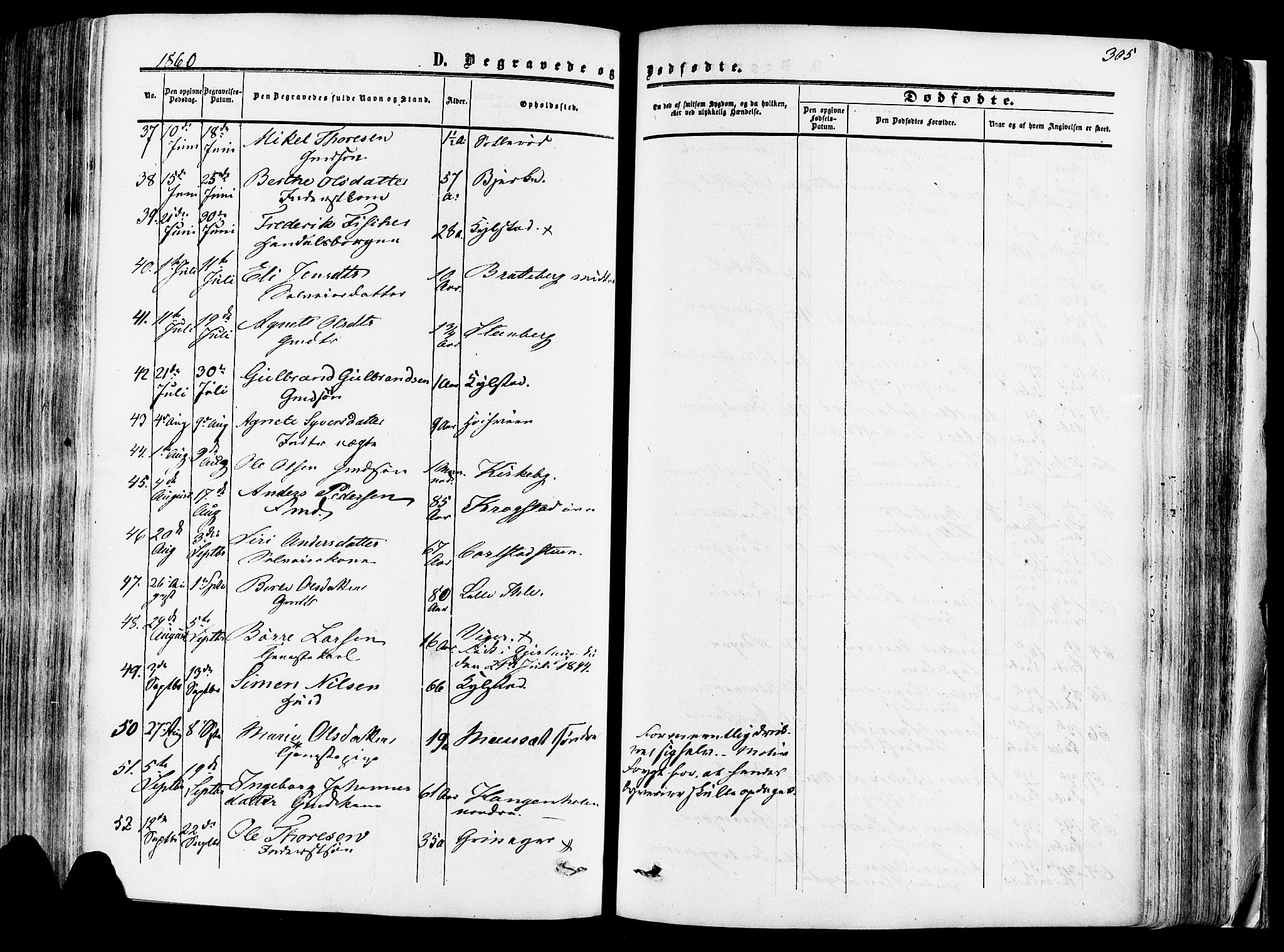 Vang prestekontor, Hedmark, SAH/PREST-008/H/Ha/Haa/L0013: Parish register (official) no. 13, 1855-1879, p. 305