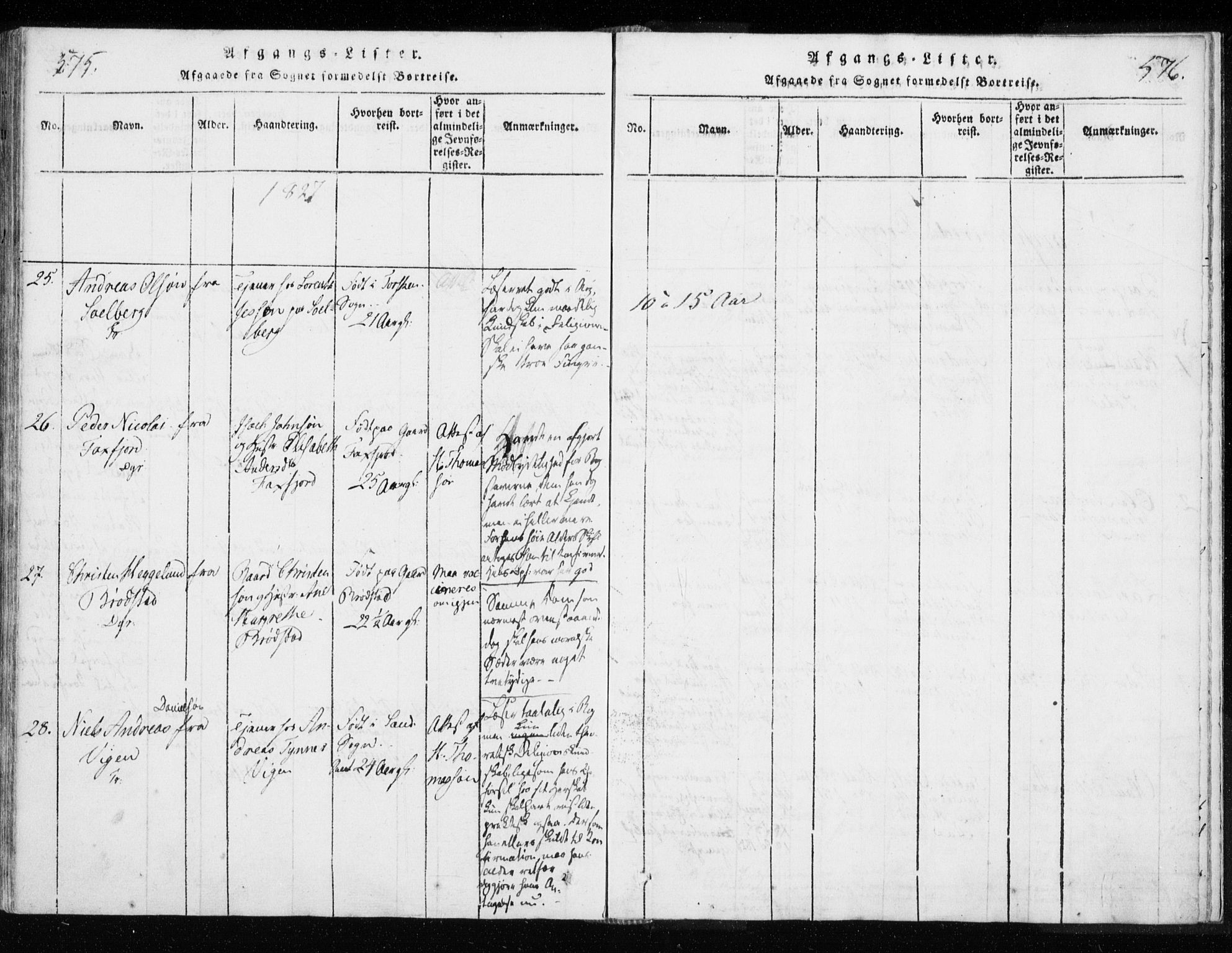 Tranøy sokneprestkontor, AV/SATØ-S-1313/I/Ia/Iaa/L0004kirke: Parish register (official) no. 4, 1820-1829, p. 575-576