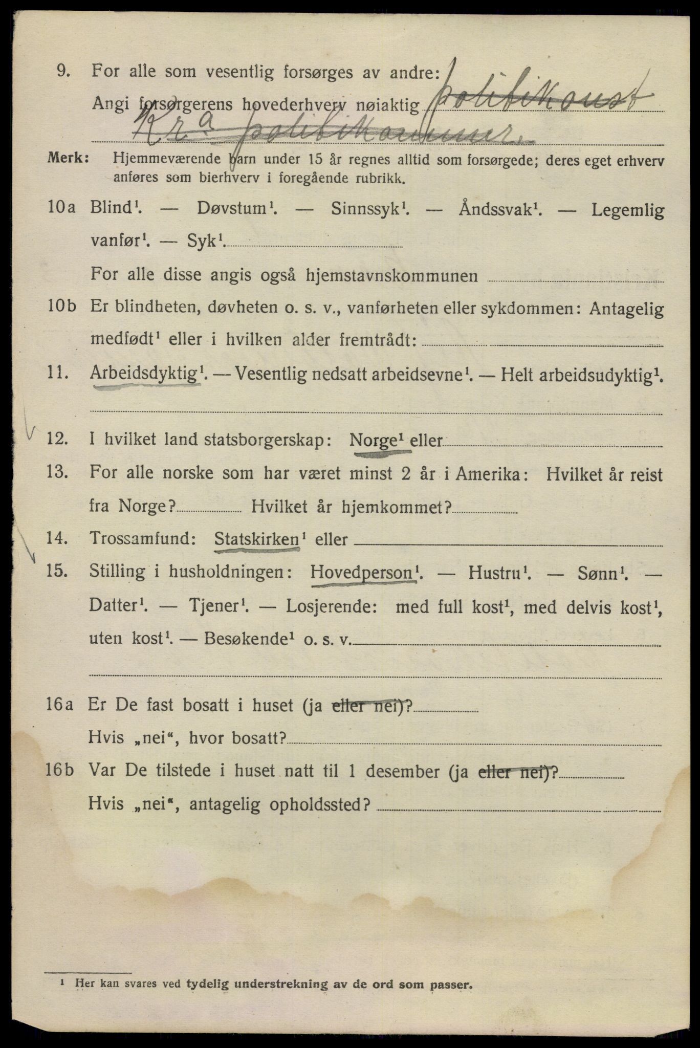 SAO, 1920 census for Kristiania, 1920, p. 174626