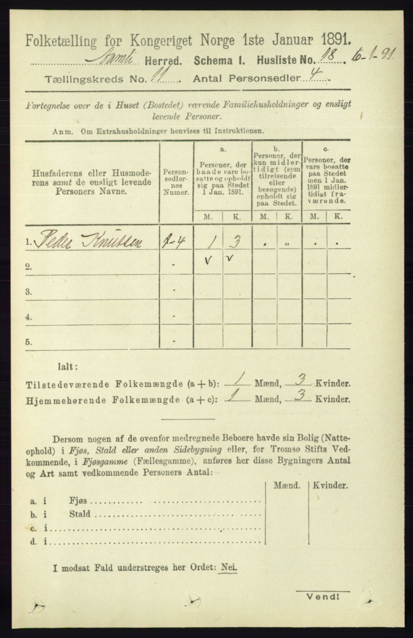 RA, 1891 census for 0929 Åmli, 1891, p. 1840