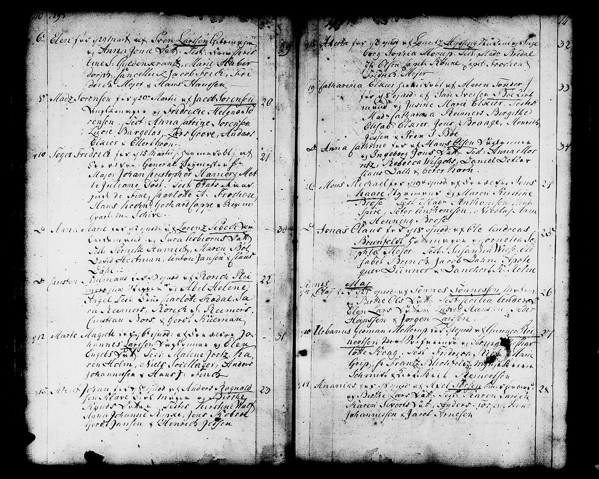 Domkirken sokneprestembete, SAB/A-74801/H/Haa/L0004: Parish register (official) no. A 4, 1763-1820, p. 110-111