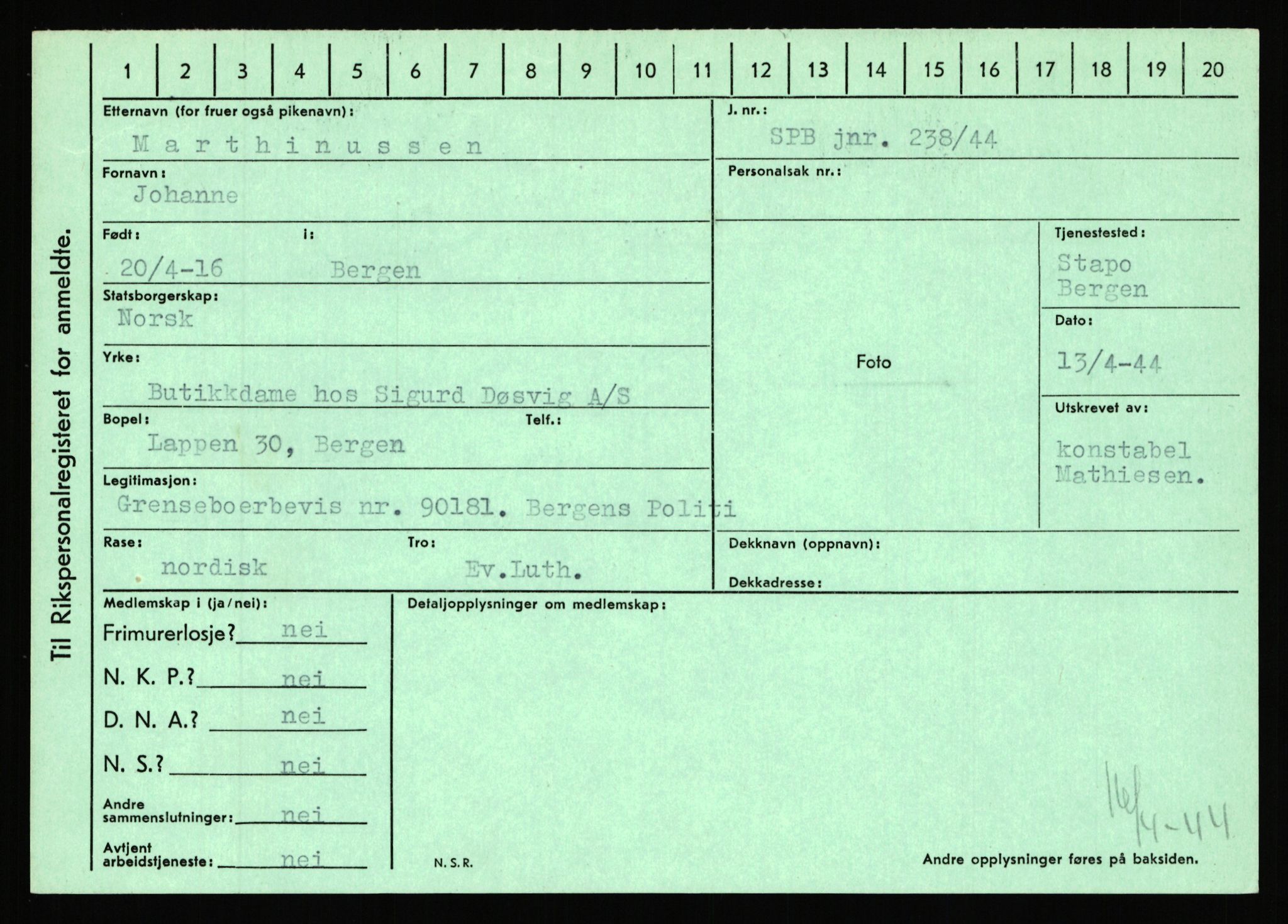 Statspolitiet - Hovedkontoret / Osloavdelingen, AV/RA-S-1329/C/Ca/L0010: Lind - Moksnes, 1943-1945, p. 2844