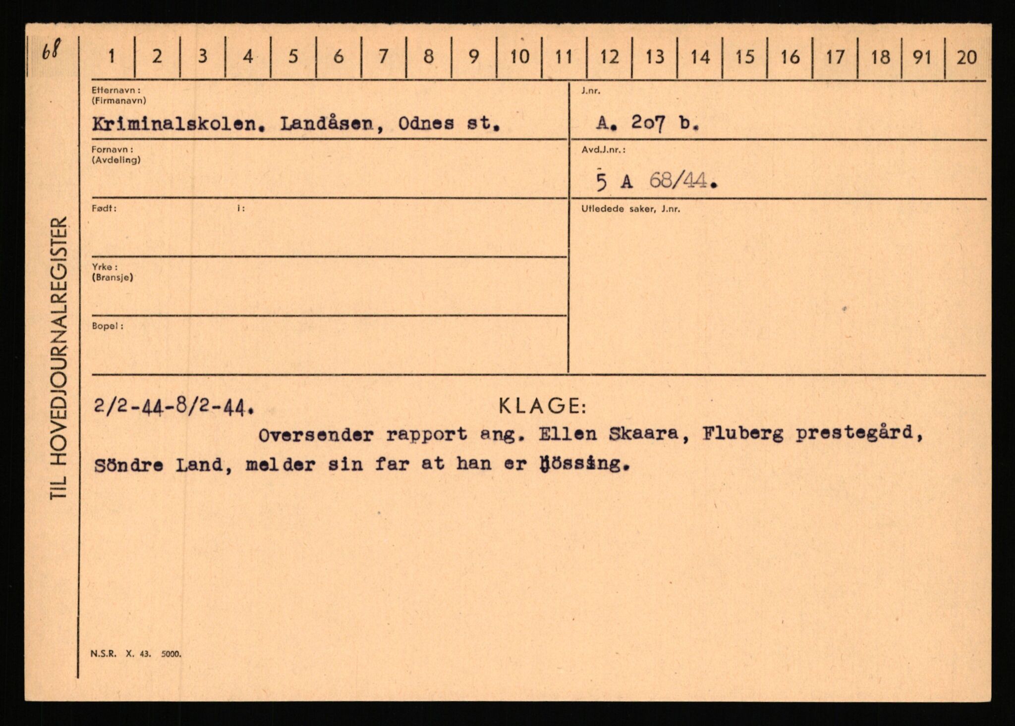 Statspolitiet - Hovedkontoret / Osloavdelingen, AV/RA-S-1329/C/Ca/L0009: Knutsen - Limstrand, 1943-1945, p. 932