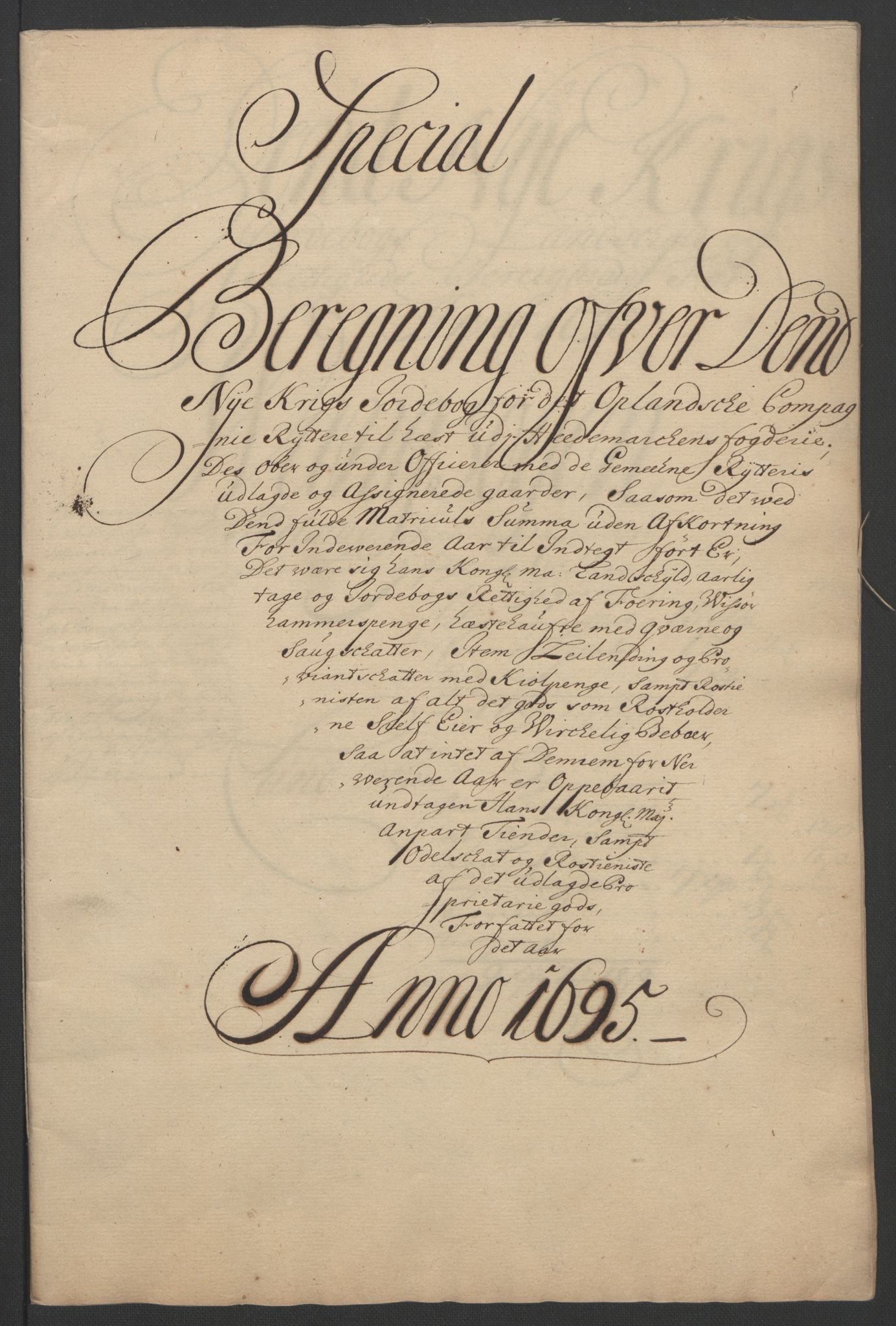 Rentekammeret inntil 1814, Reviderte regnskaper, Fogderegnskap, RA/EA-4092/R16/L1036: Fogderegnskap Hedmark, 1695-1696, p. 120