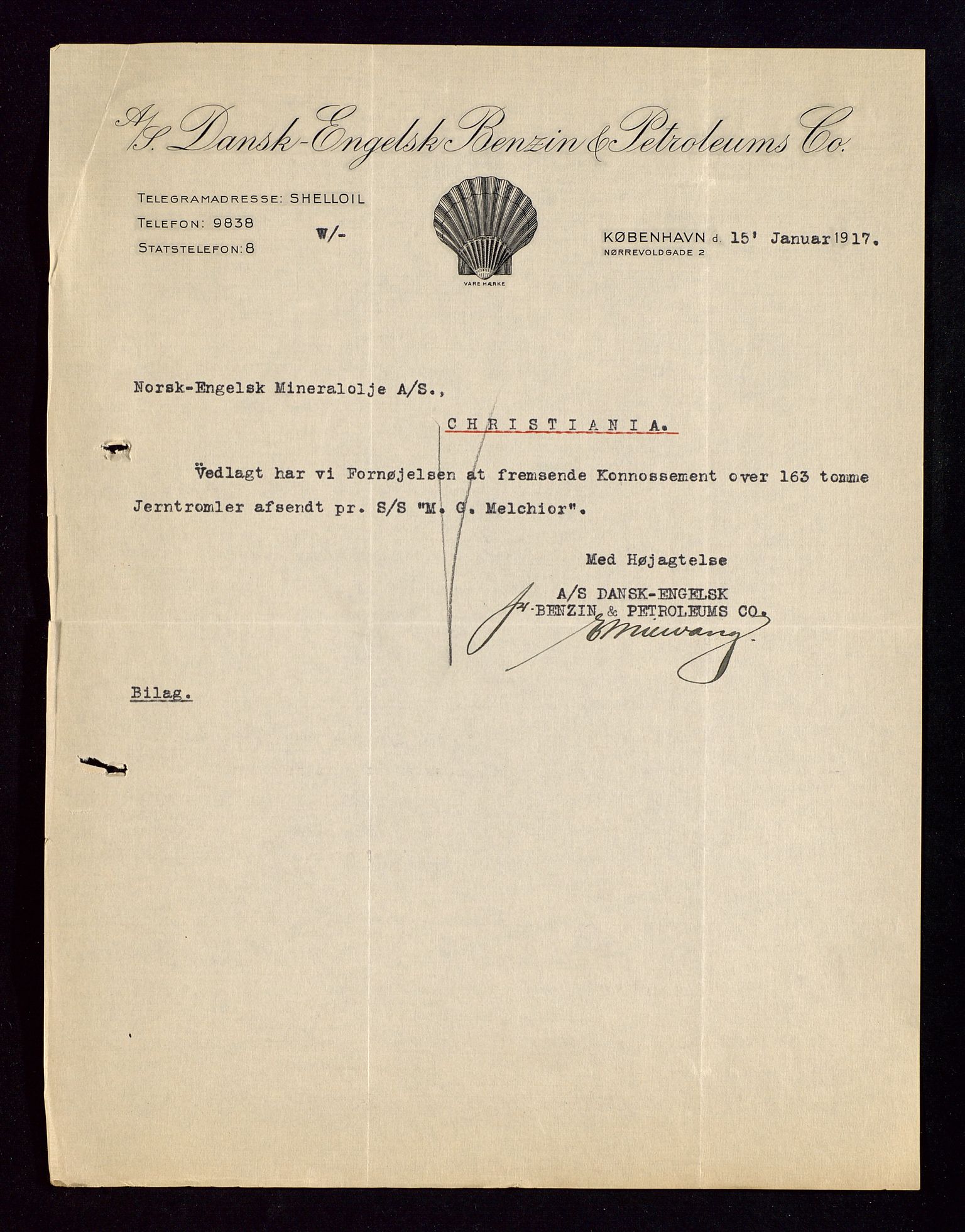 Pa 1521 - A/S Norske Shell, AV/SAST-A-101915/E/Ea/Eaa/L0002: Sjefskorrespondanse, 1917-1918, p. 358