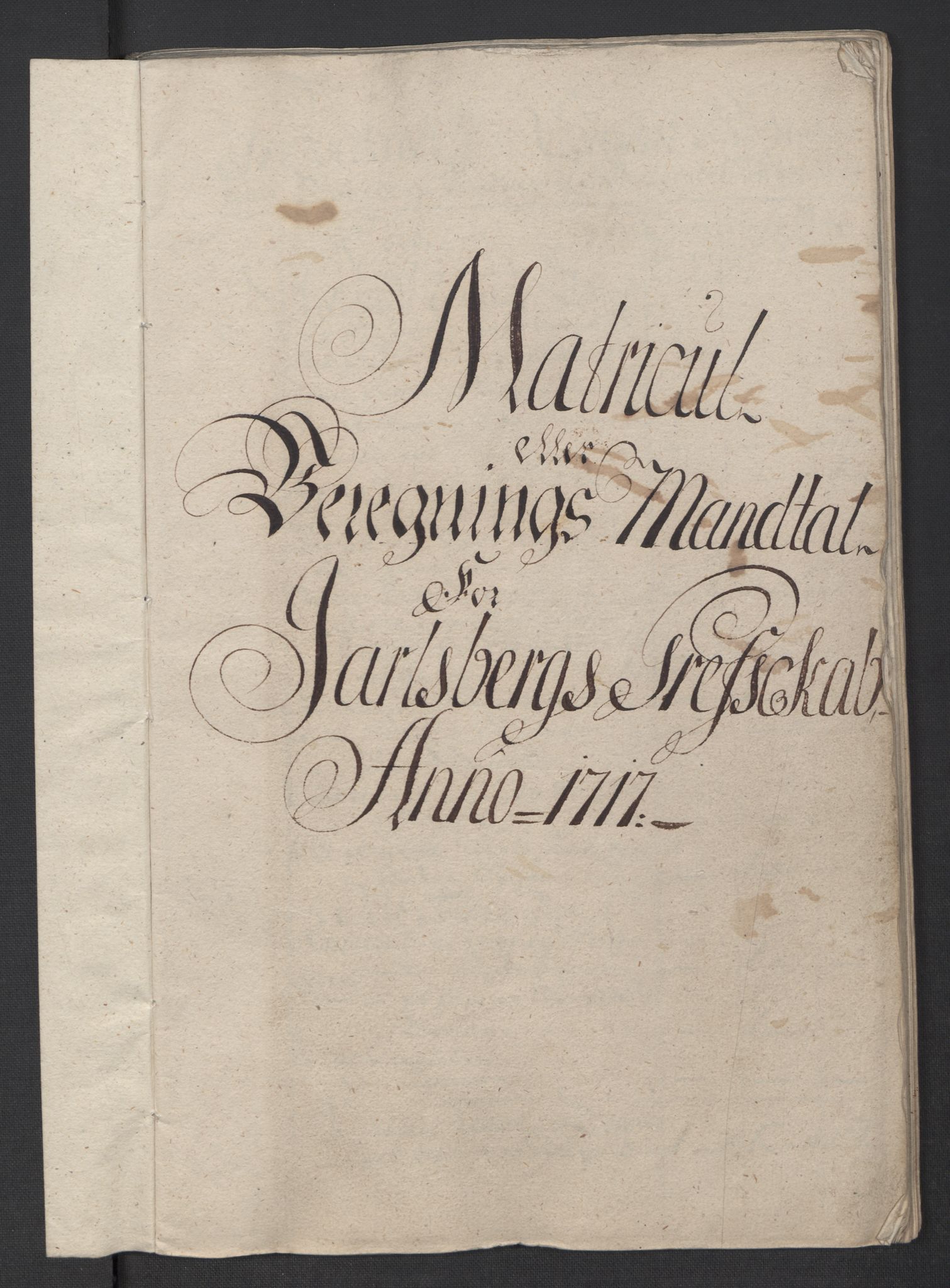 Rentekammeret inntil 1814, Reviderte regnskaper, Fogderegnskap, RA/EA-4092/R32/L1881: Fogderegnskap Jarlsberg grevskap, 1717, p. 23