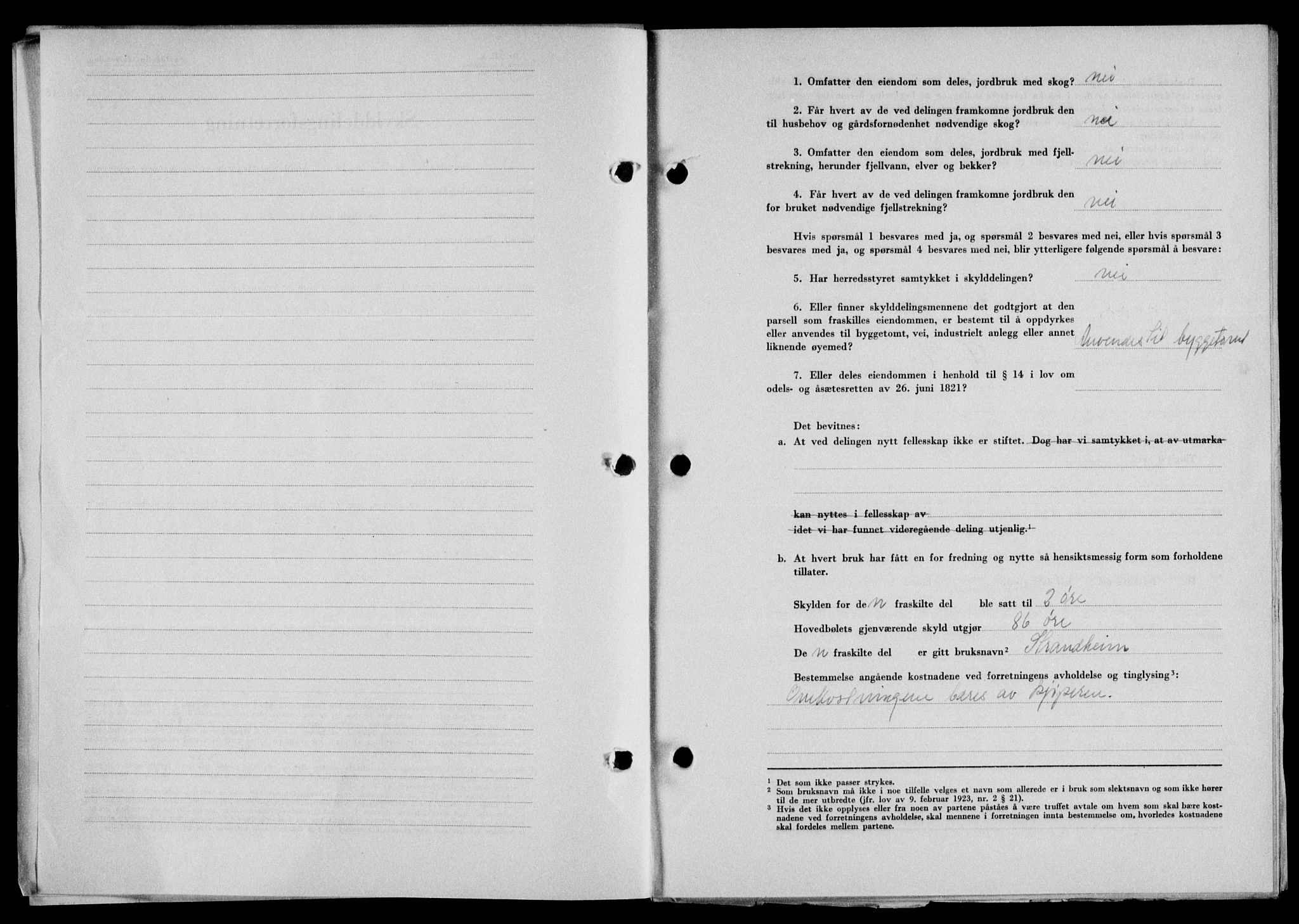 Lofoten sorenskriveri, SAT/A-0017/1/2/2C/L0015a: Mortgage book no. 15a, 1946-1947, Diary no: : 1626/1946