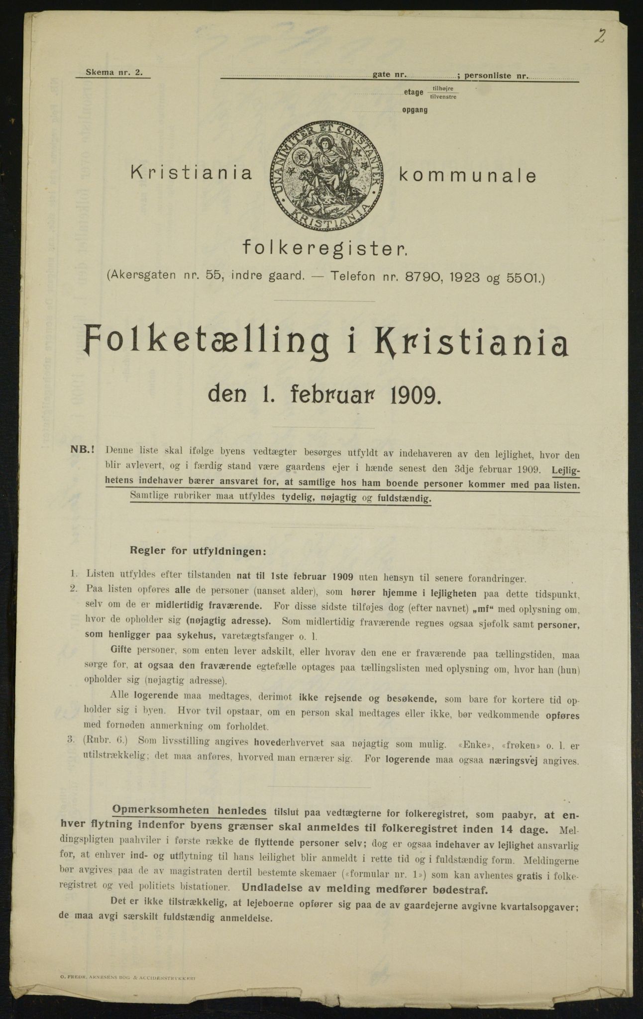 OBA, Municipal Census 1909 for Kristiania, 1909, p. 17087