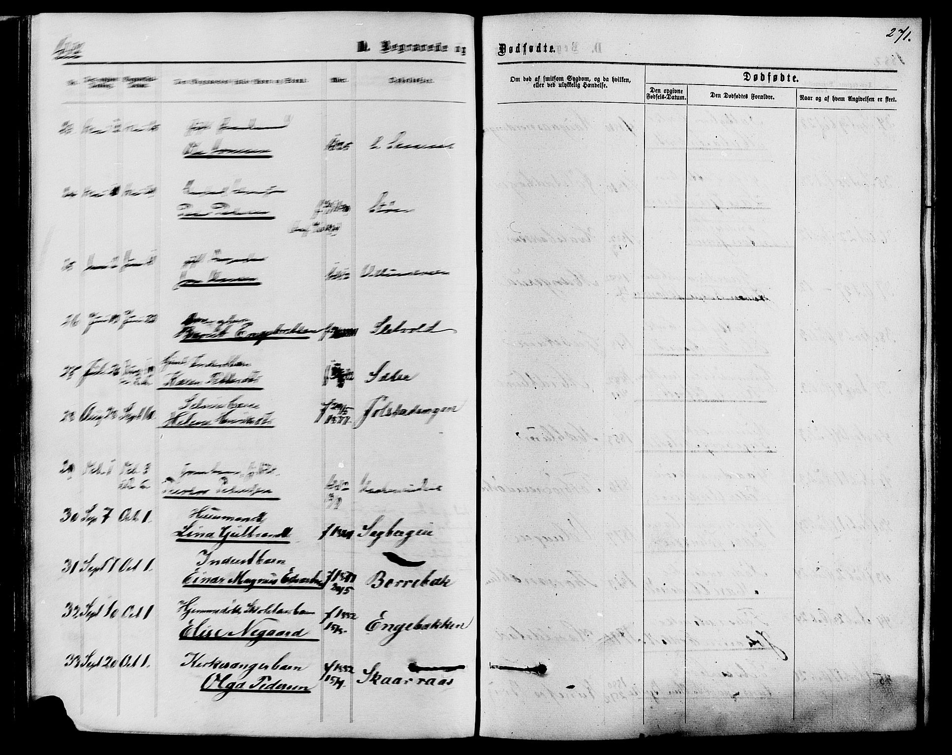 Romedal prestekontor, AV/SAH-PREST-004/K/L0006: Parish register (official) no. 6, 1866-1886, p. 271