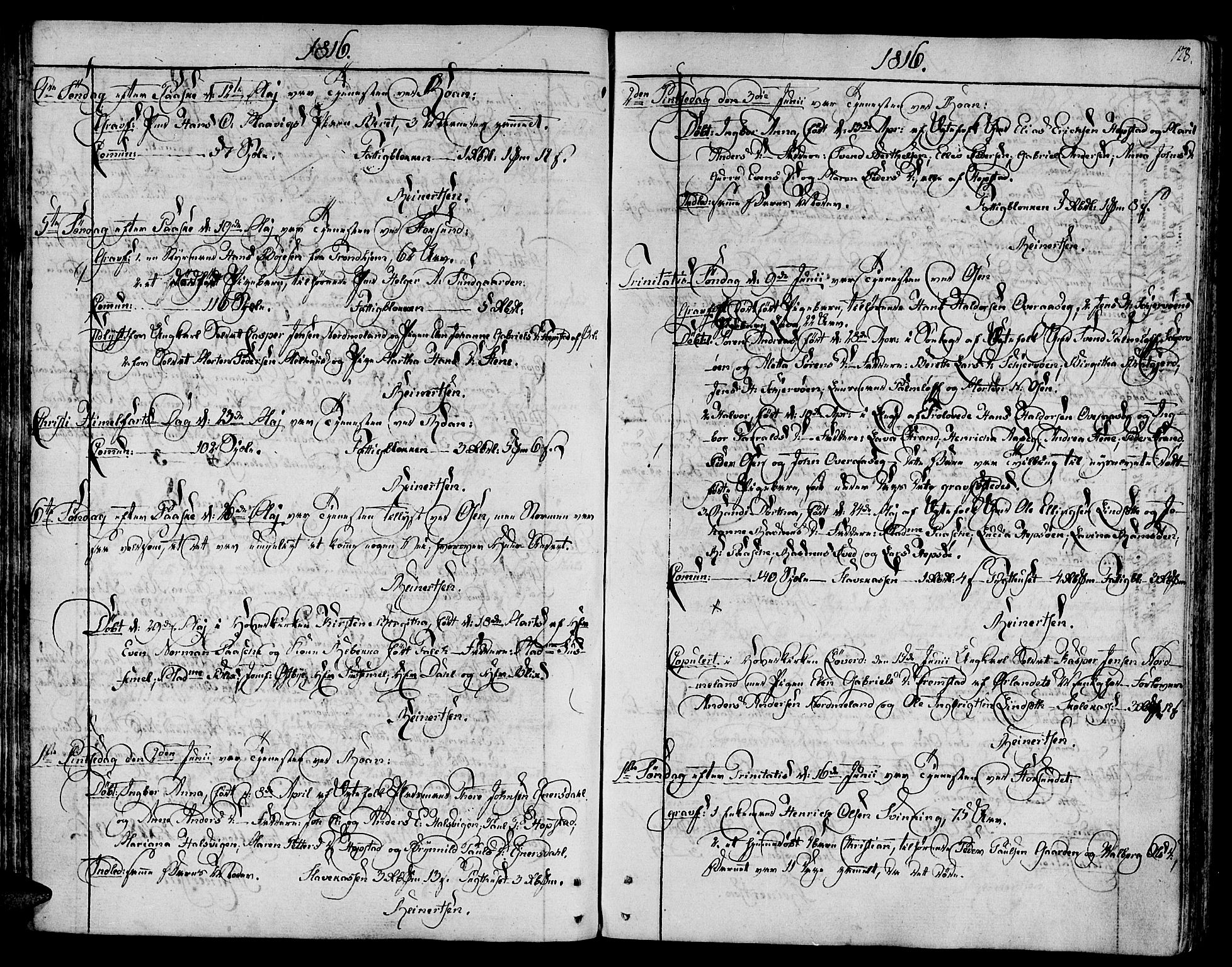 Ministerialprotokoller, klokkerbøker og fødselsregistre - Sør-Trøndelag, SAT/A-1456/657/L0701: Parish register (official) no. 657A02, 1802-1831, p. 128